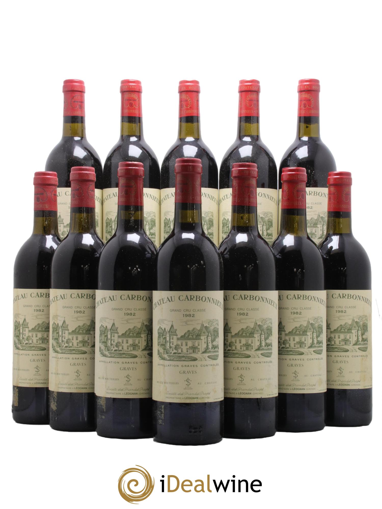 Château Carbonnieux Cru Classé de Graves 1982 - Lot de 12 bouteilles - 0