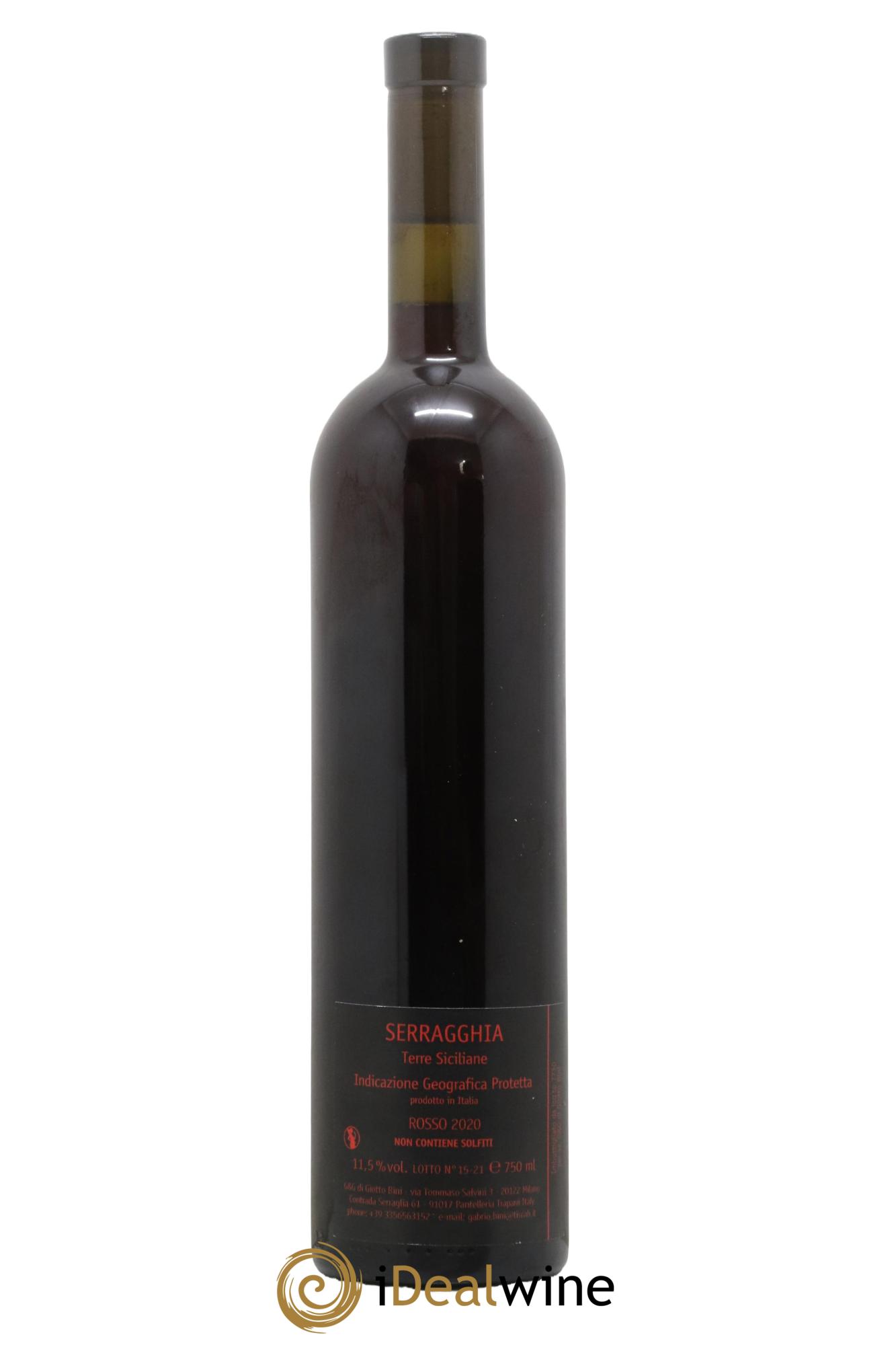 Italie Serragghia Fanino Catarratto e Pignatello di Giotto Bini 2020 - Lot de 1 bouteille - 1