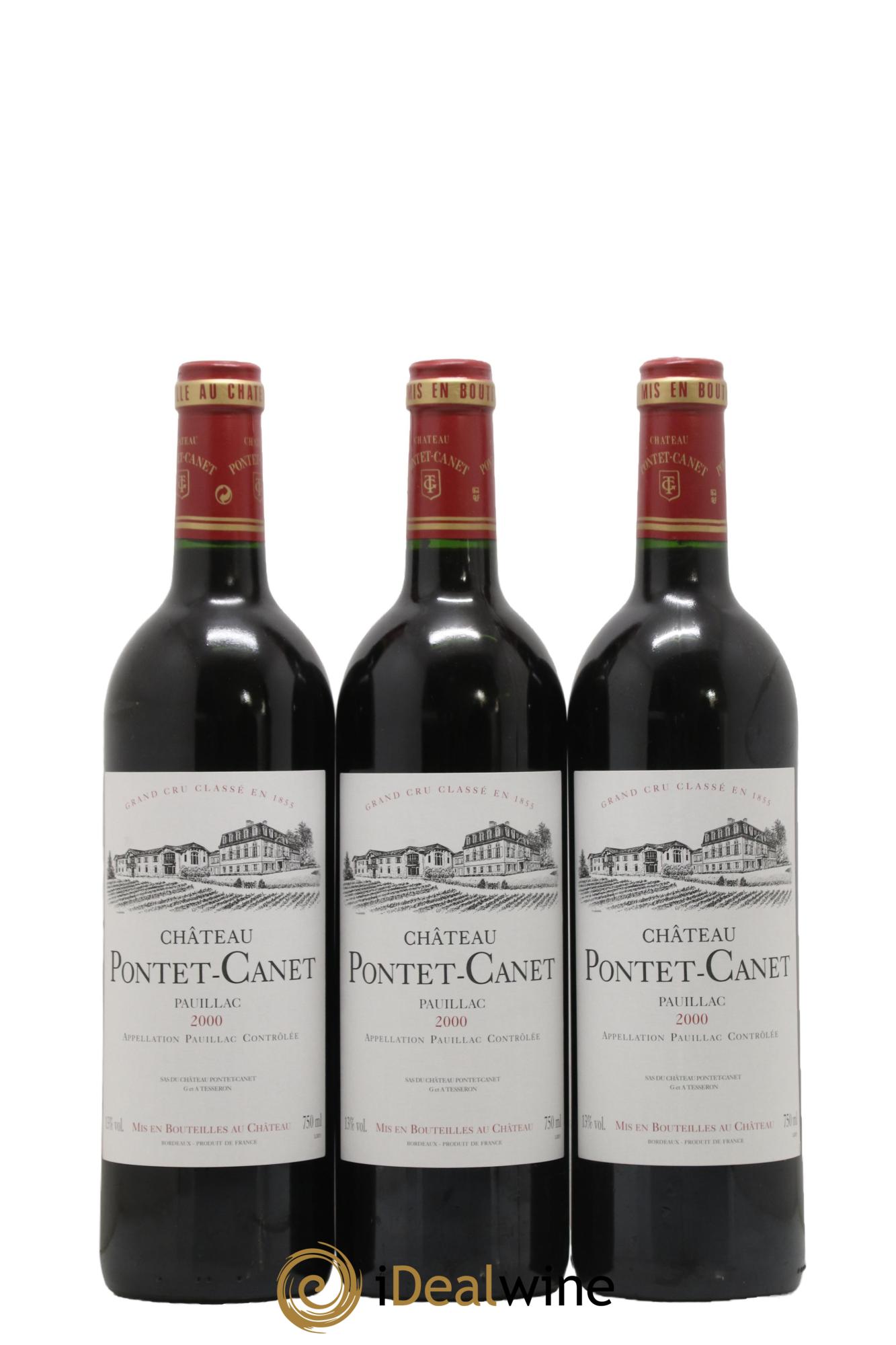 Château Pontet Canet 5ème Grand Cru Classé 2000 - Posten von 6 Flaschen - 2