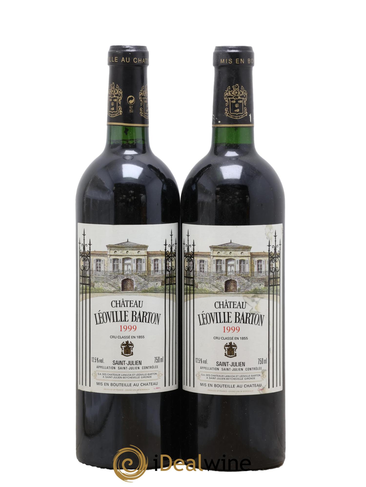 Château Léoville Barton 2ème Grand Cru Classé 1999 - Lot of 2 bottles - 0