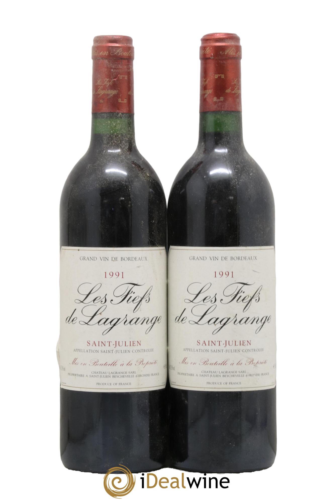 Les Fiefs de Lagrange Second Vin 1991 - Lotto di 2 bottiglie - 0