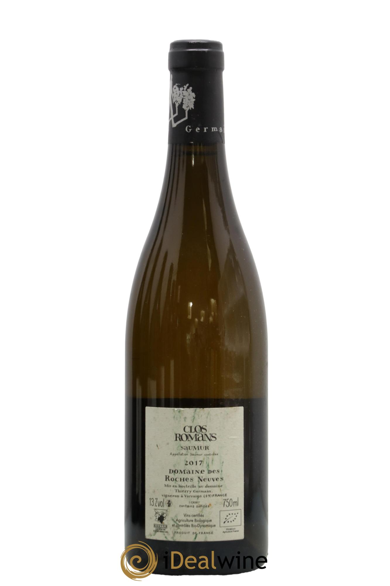 Saumur Clos Romans Domaine des Roches Neuves - Thierry Germain 2017 - Lotto di 1 bottiglia - 1