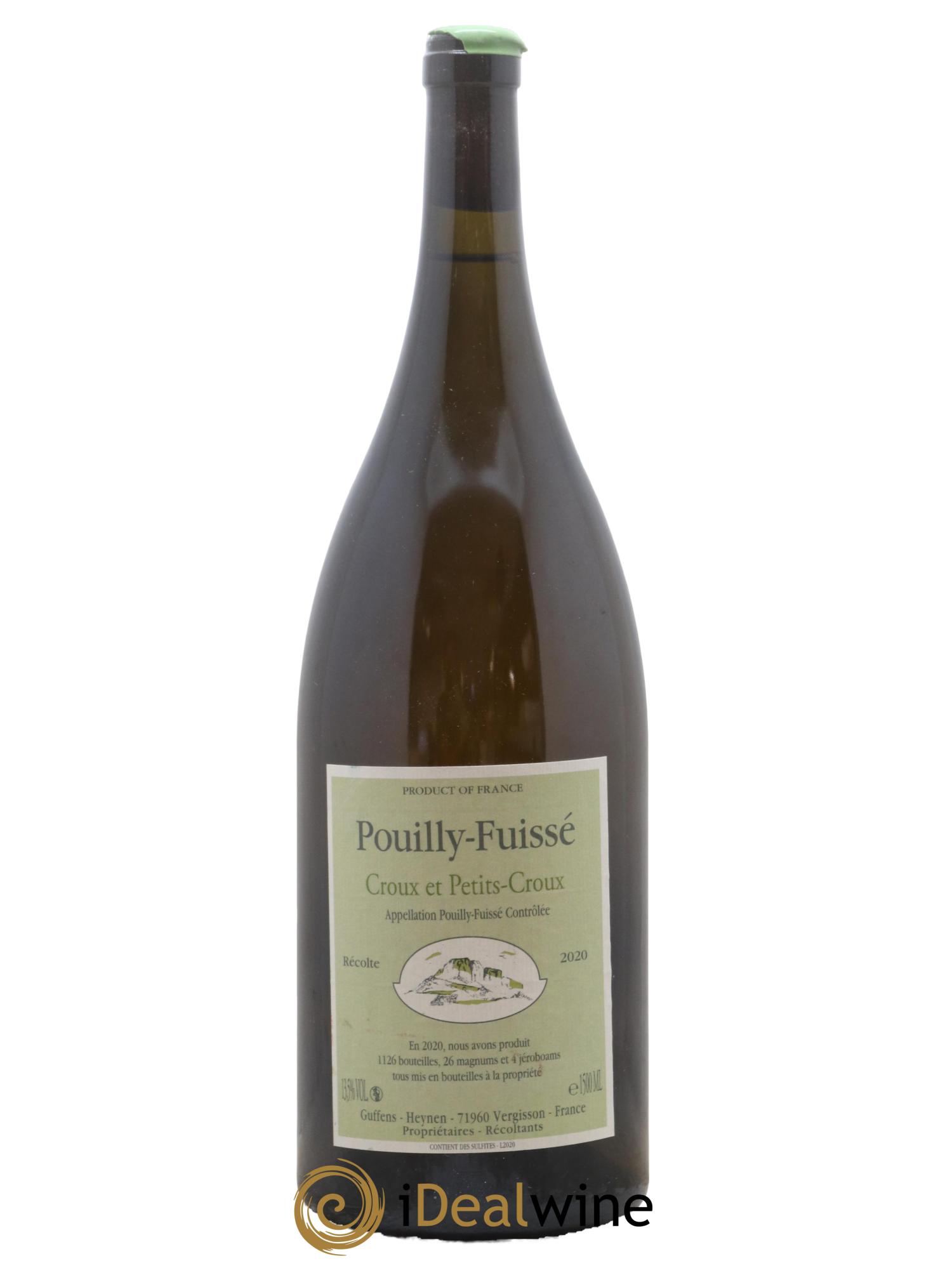 Pouilly-Fuissé Croux et Petits croux Guffens-Heynen 2020 - Lot de 1 magnum - 0