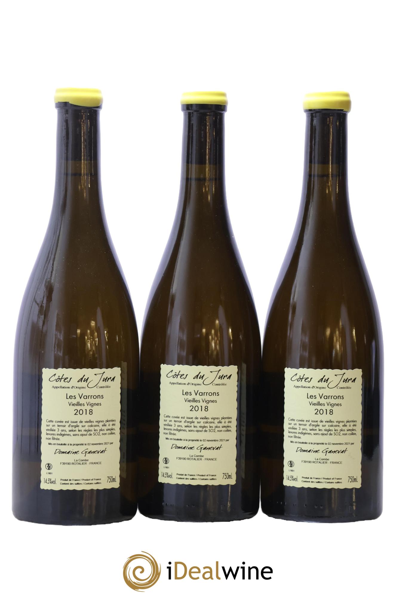 Côtes du Jura Les Varrons Vieilles Vignes Jean-François Ganevat (Domaine) 2018 - Lotto di 3 bottiglie - 1