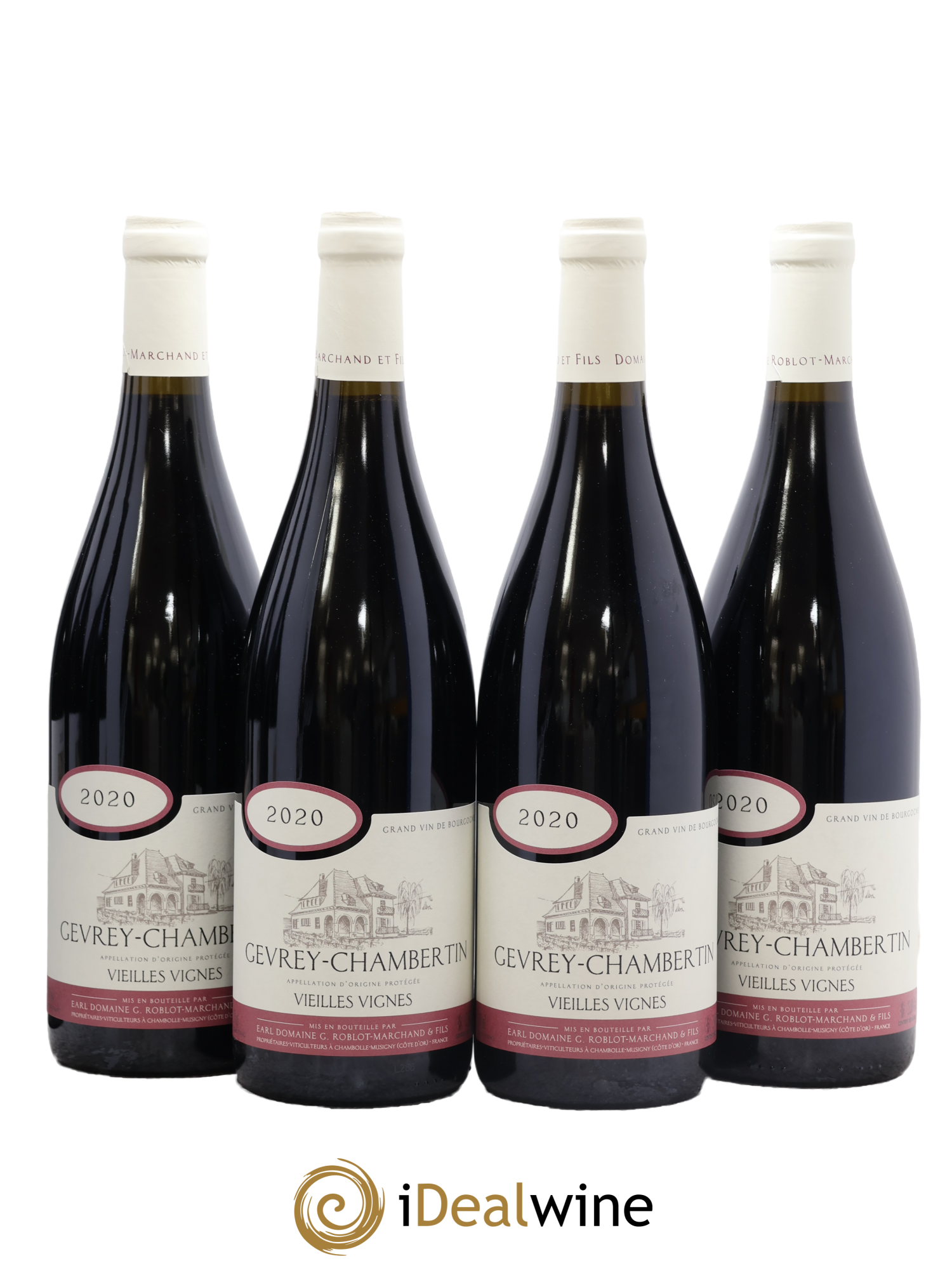 Gevrey-Chambertin Vieilles Vignes Roblot Marchand 2020 - Lot de 4 bouteilles - 0