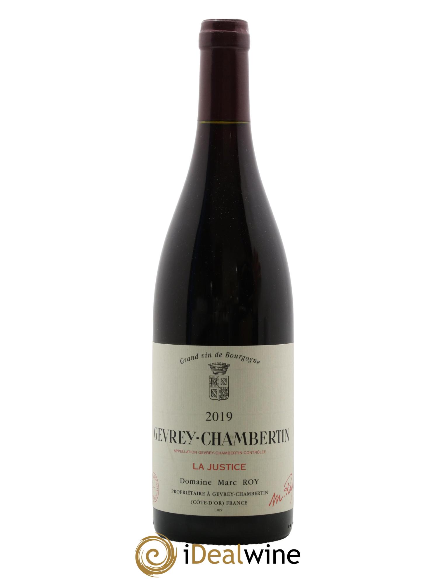 Gevrey-Chambertin La Justice Marc Roy 2019 - Lot de 1 bouteille - 0