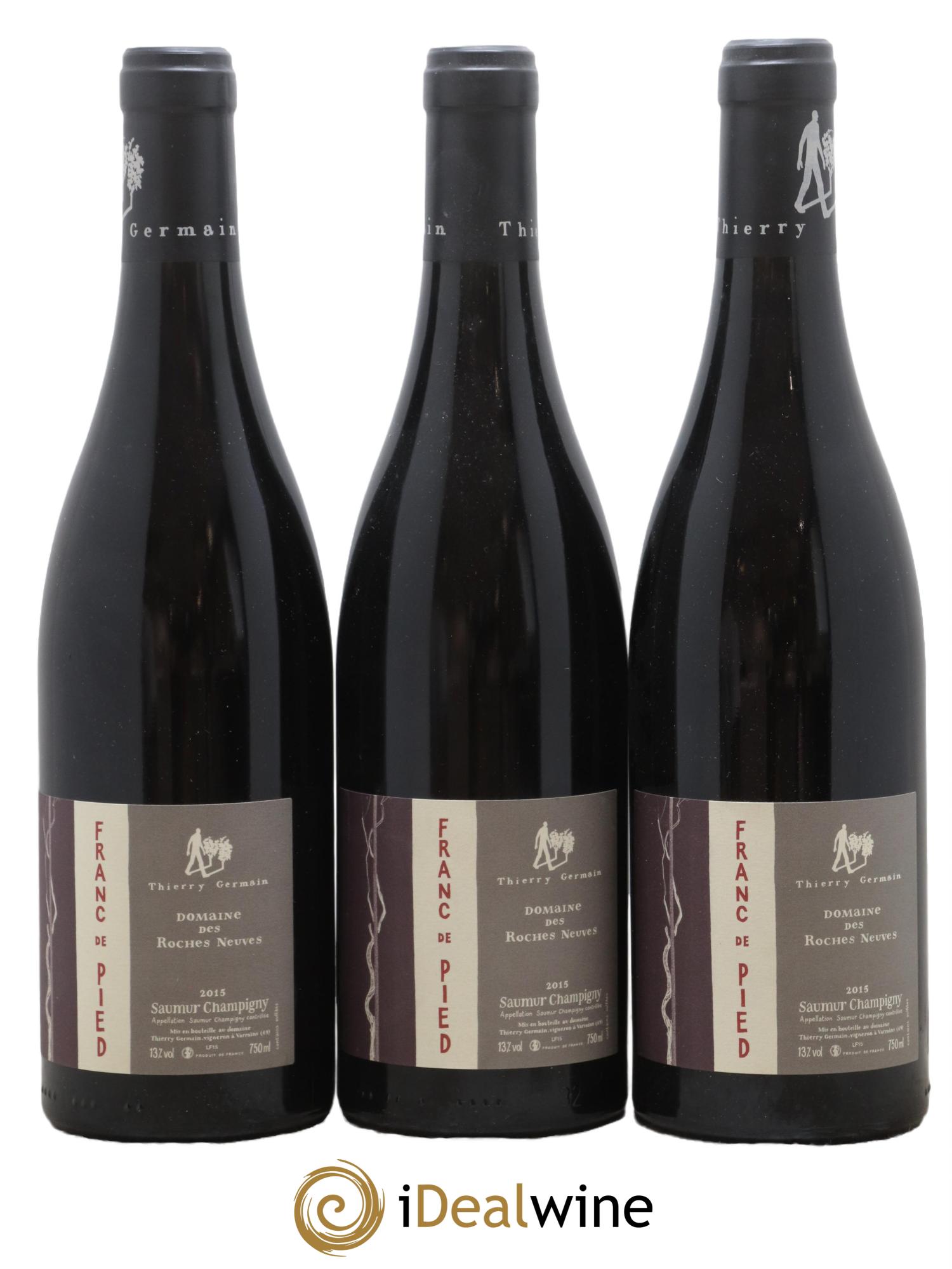 Saumur-Champigny Franc de pied Domaine des Roches Neuves - Thierry Germain 2015 - Lot de 3 bouteilles - 0