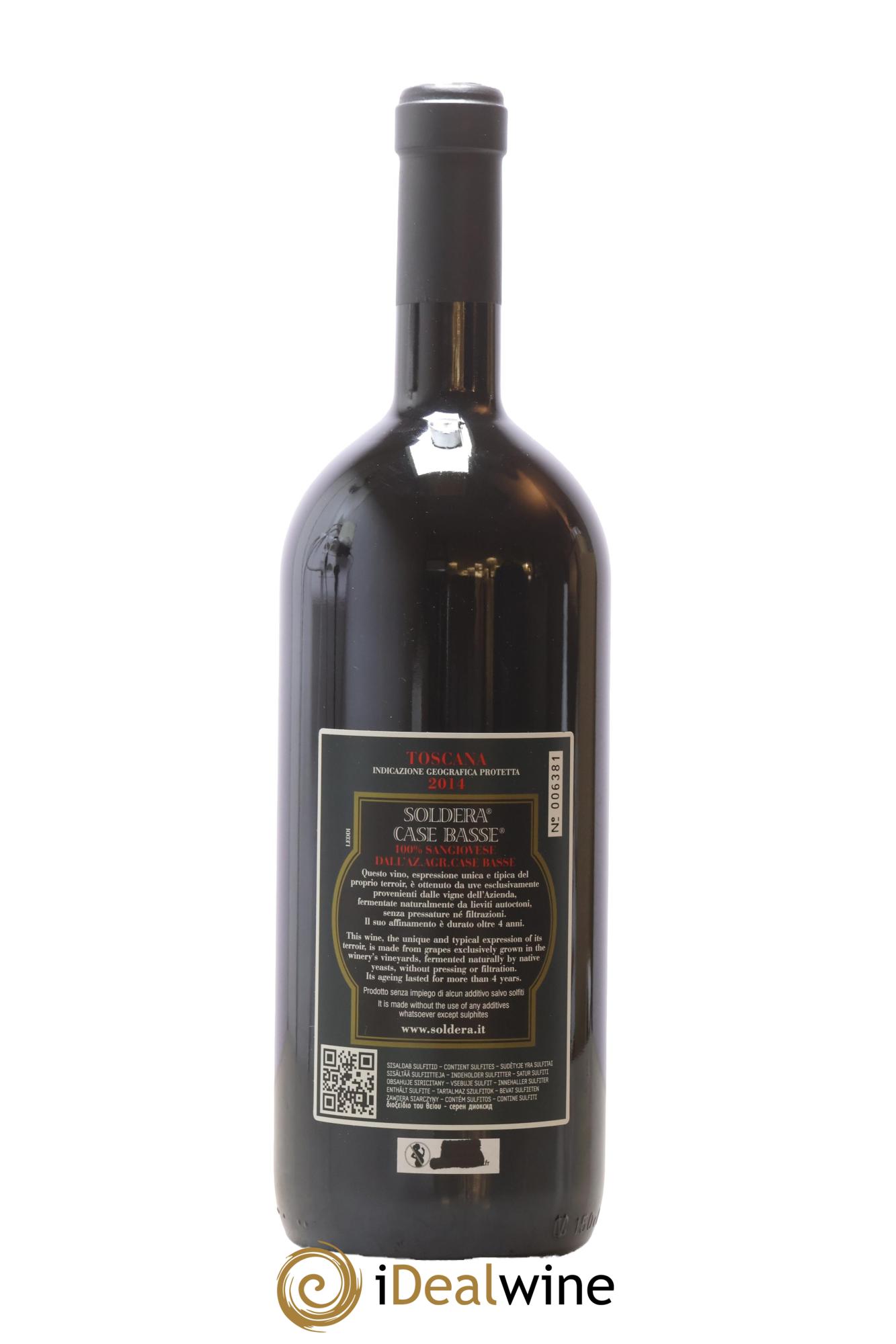 Toscana IGT Soldera Case Basse - Gianfranco Soldera 2014 - Posten von 1 Magnum - 1