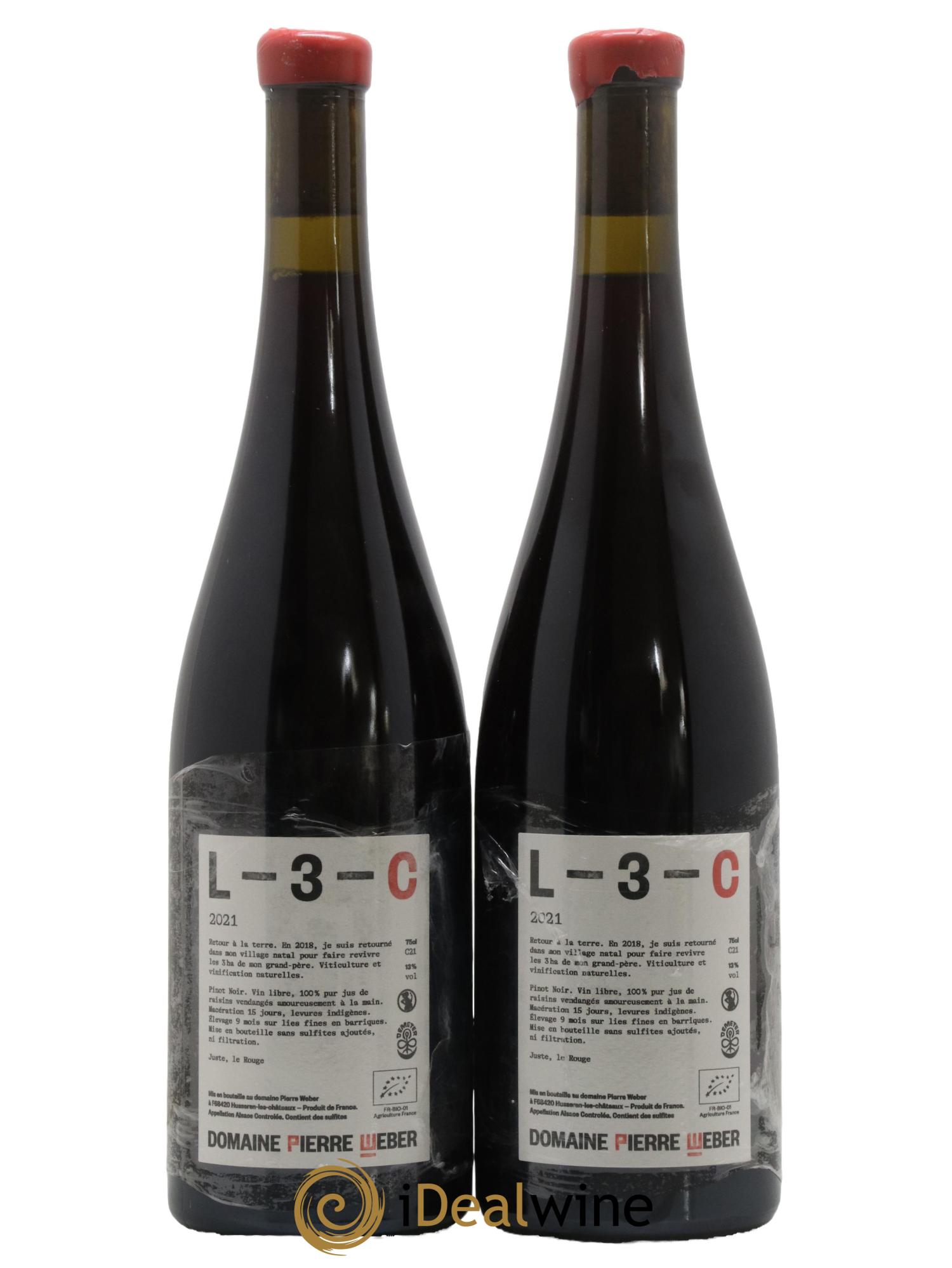 Alsace L3C Pierre Weber 2021 - Lot de 2 bouteilles - 1