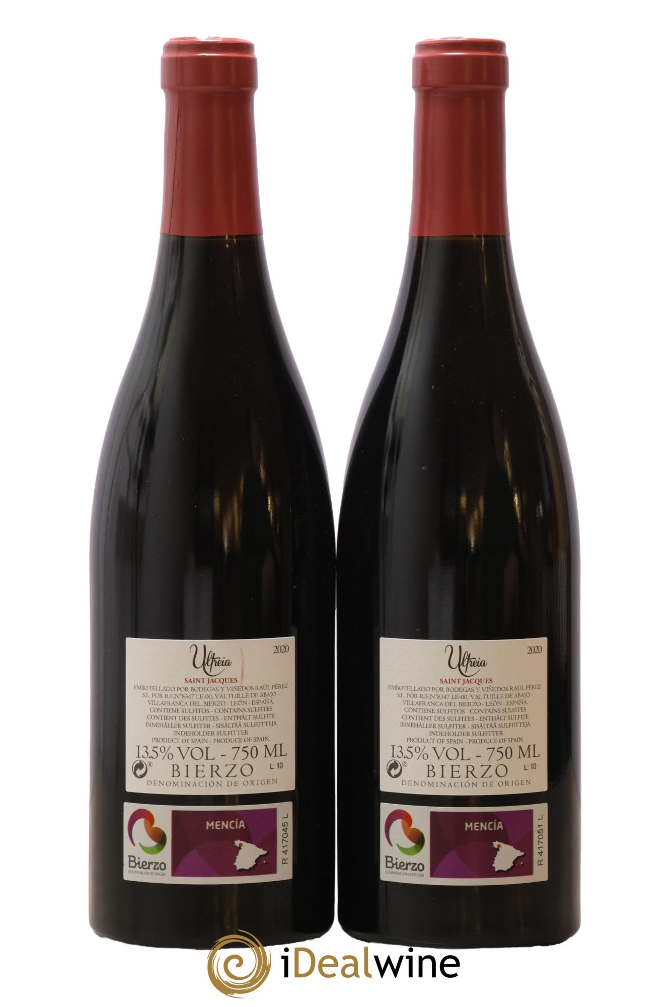 Bierzo DO Ultreia Saint Jacques R.Perez 2020 - Lot of 2 bottles - 1