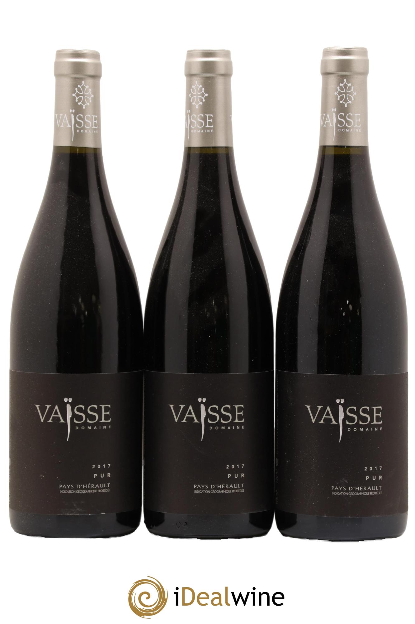 Pays d'Hérault Pur Vaisse (Domaine) 2017 - Lot de 3 bouteilles - 0