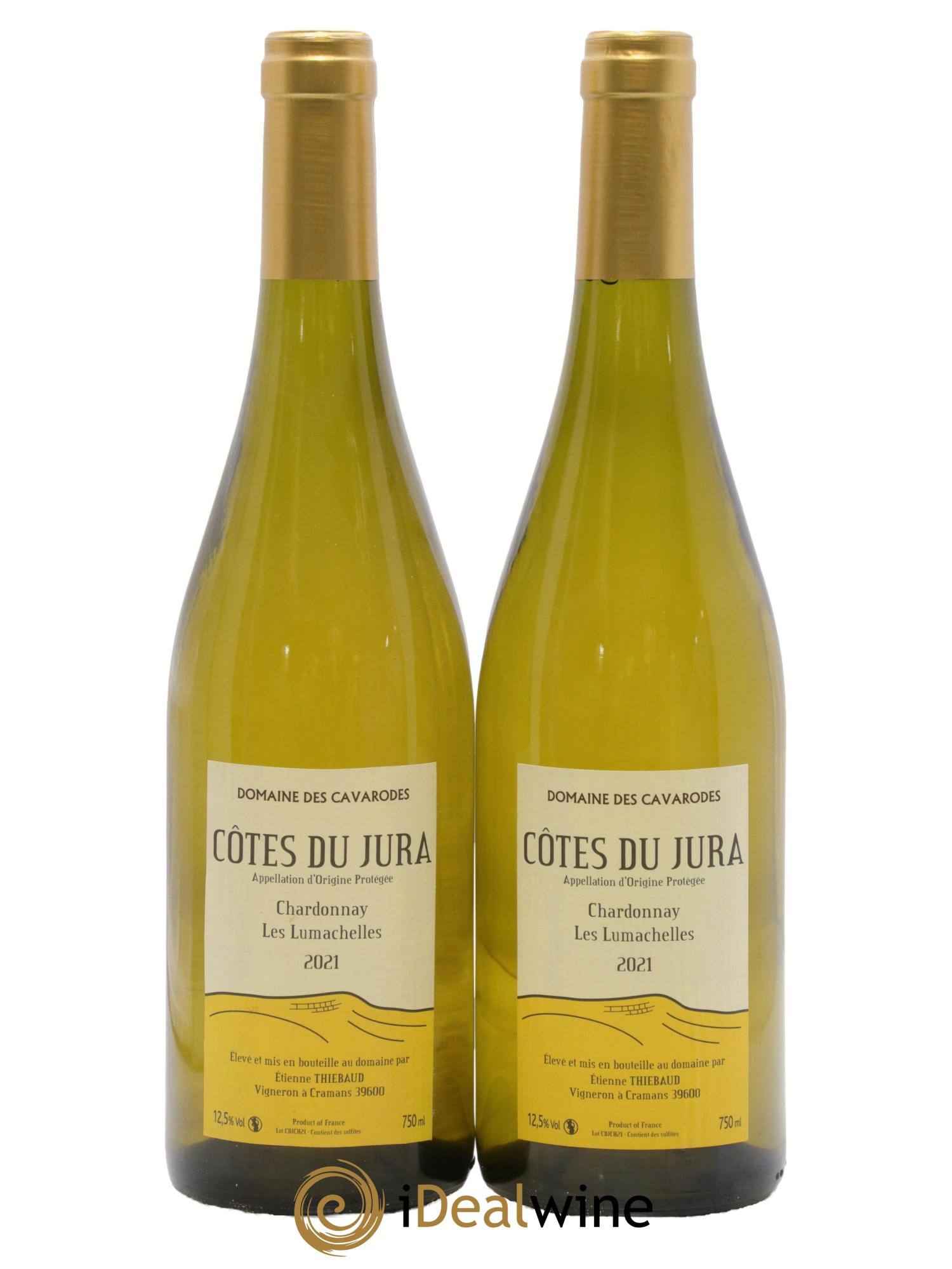 Côtes du Jura Chardonnay Les Lumachelles Cavarodes (Domaine des) - Etienne Thiébaud 2021 - Lotto di 2 bottiglie - 0