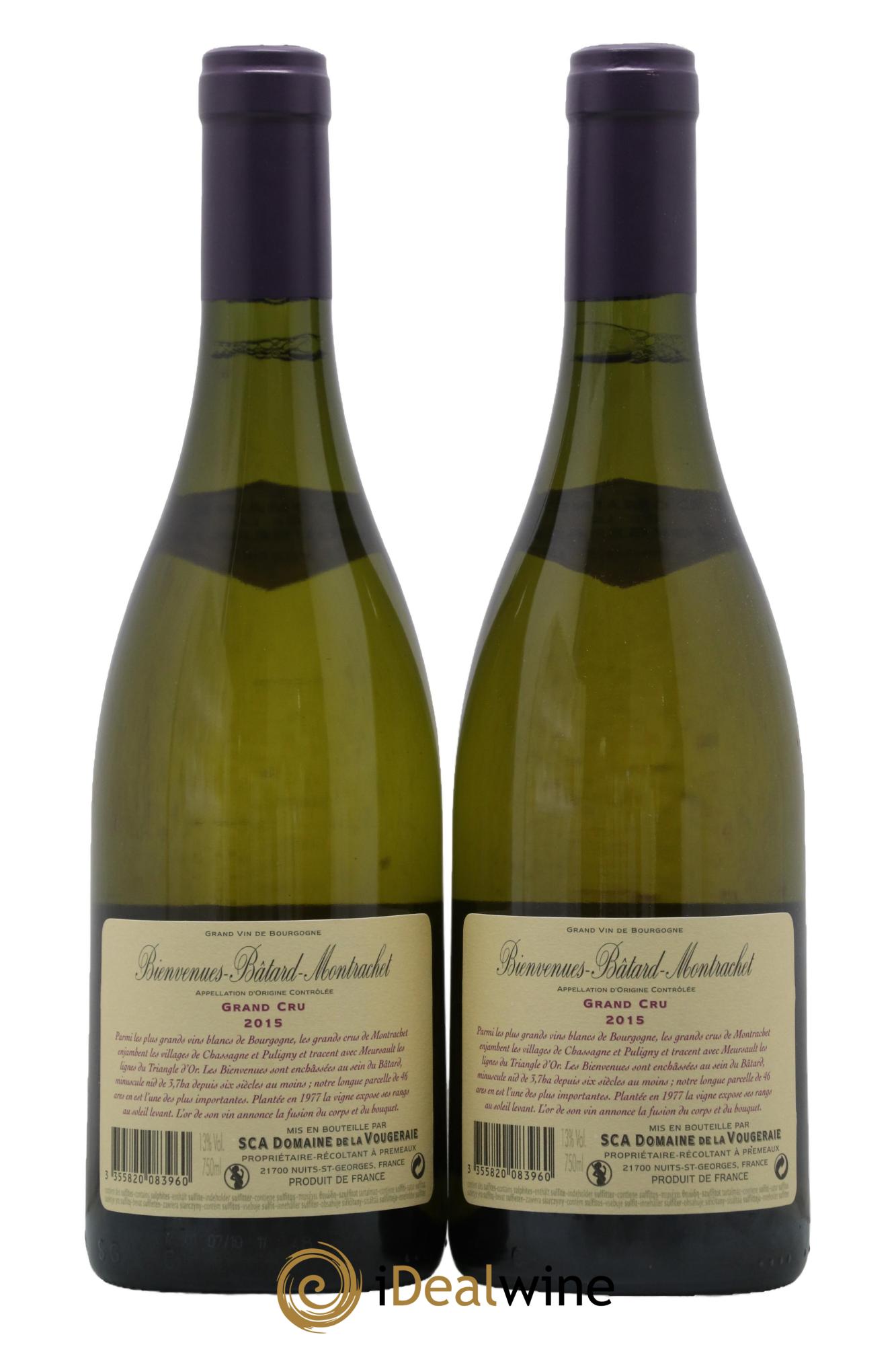 Bienvenues-Bâtard-Montrachet Grand Cru La Vougeraie 2015 - Posten von 2 Flaschen - 1