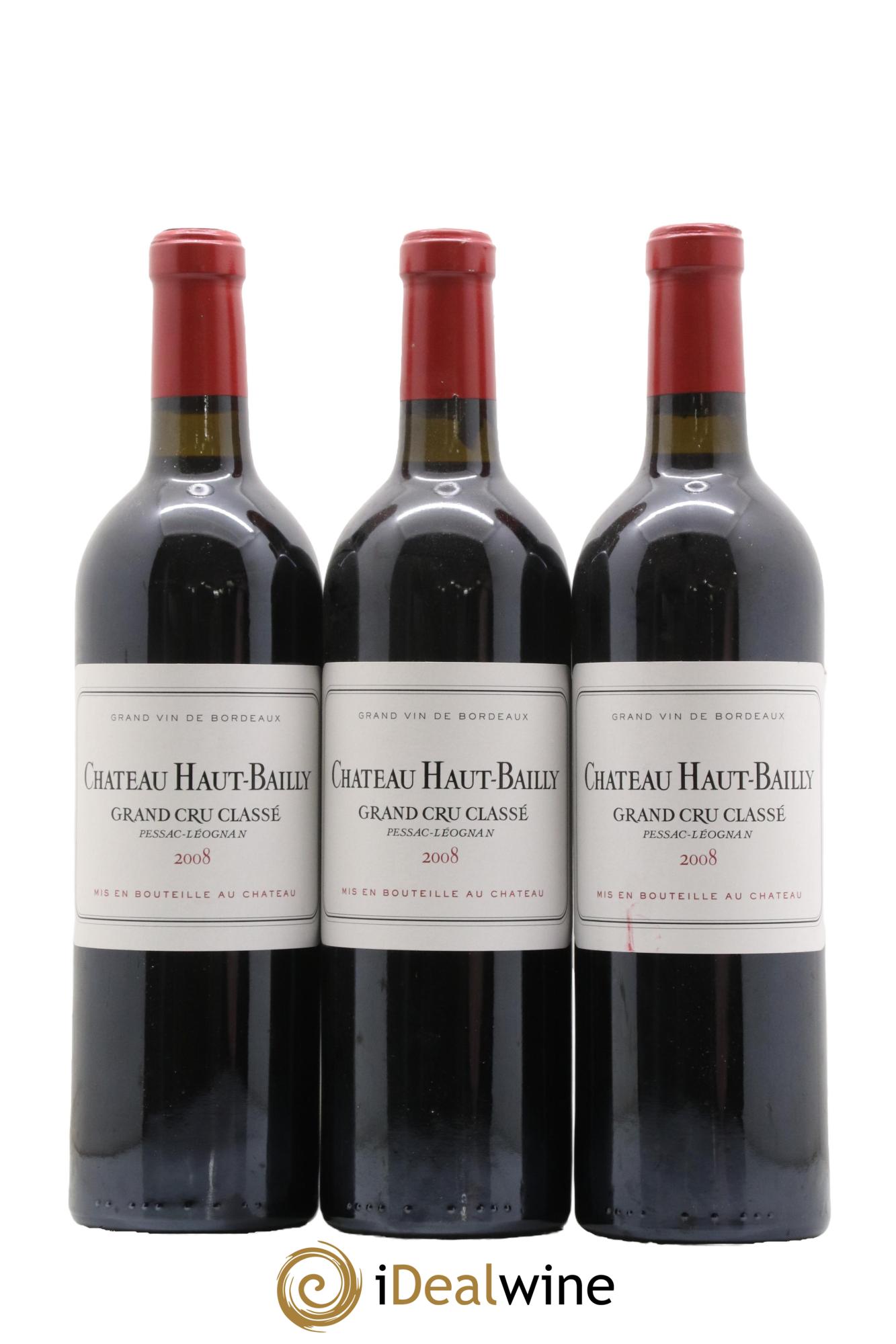 Château Haut-Bailly Cru Classé de Graves 2008 - Posten von 3 Flaschen - 0