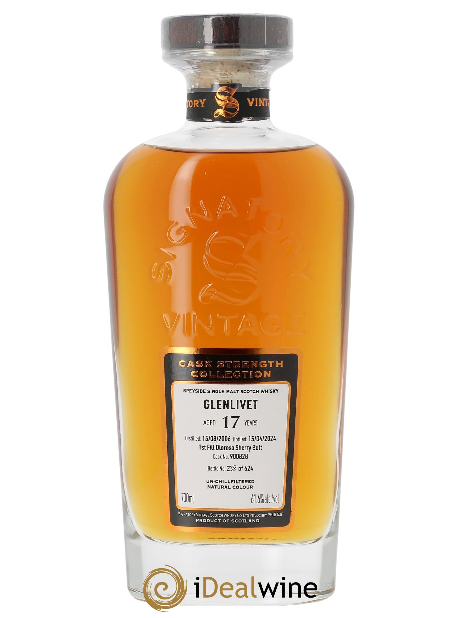Glenlivet 2006 1st fill Oloroso Sherry Butt CS Collection Signatory Vintage 61,6° 2006 - Posten von 1 Flasche - 1