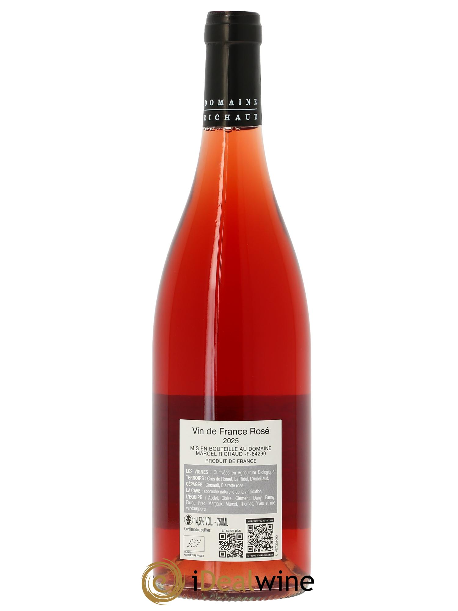 Vin de France Rosé de Richaud Marcel Richaud  2025 - Lot of 1 bottle - 1