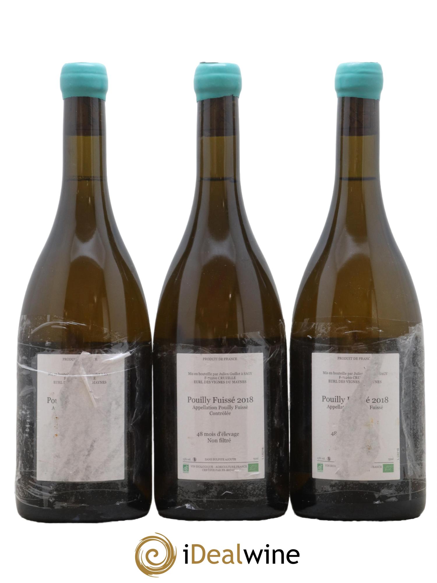 Pouilly-Fuissé Léandre l'Homme Lion Les Vignes du Maynes 2018 - Lot de 3 bouteilles - 1