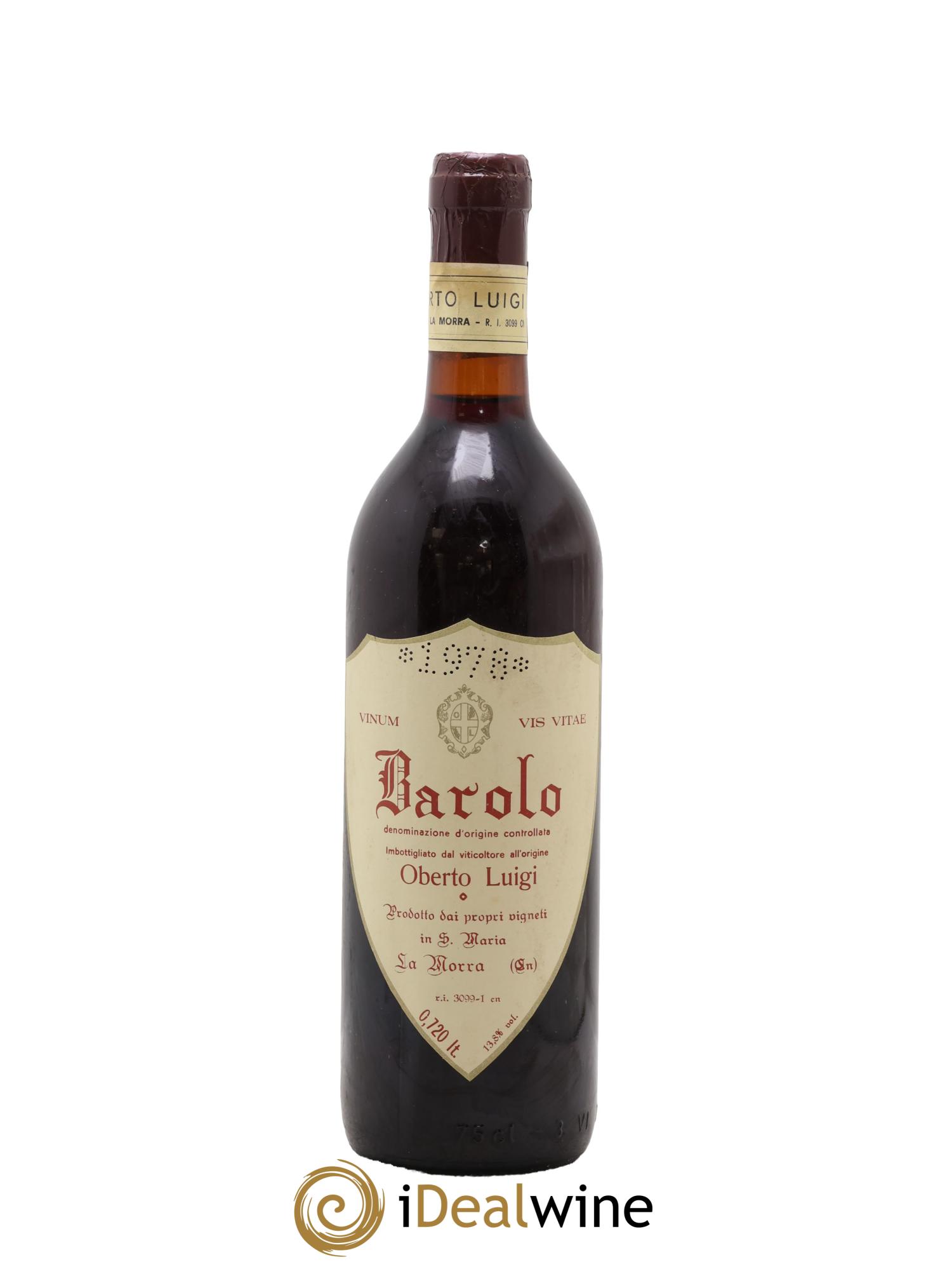 Barolo DOCG Oberto Luigi 1978 - Lot de 1 bouteille - 0