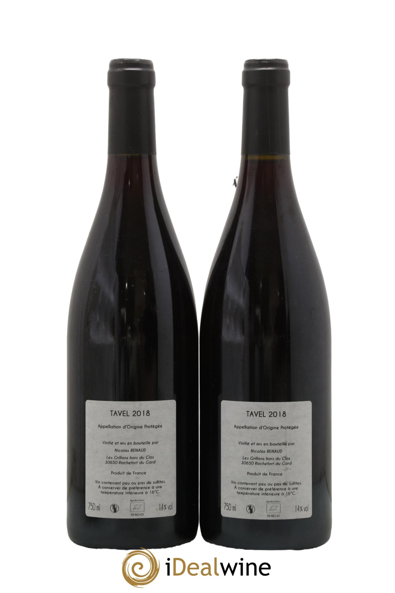 Tavel Clos des Grillons 2018 - Lotto di 2 bottiglie - 1