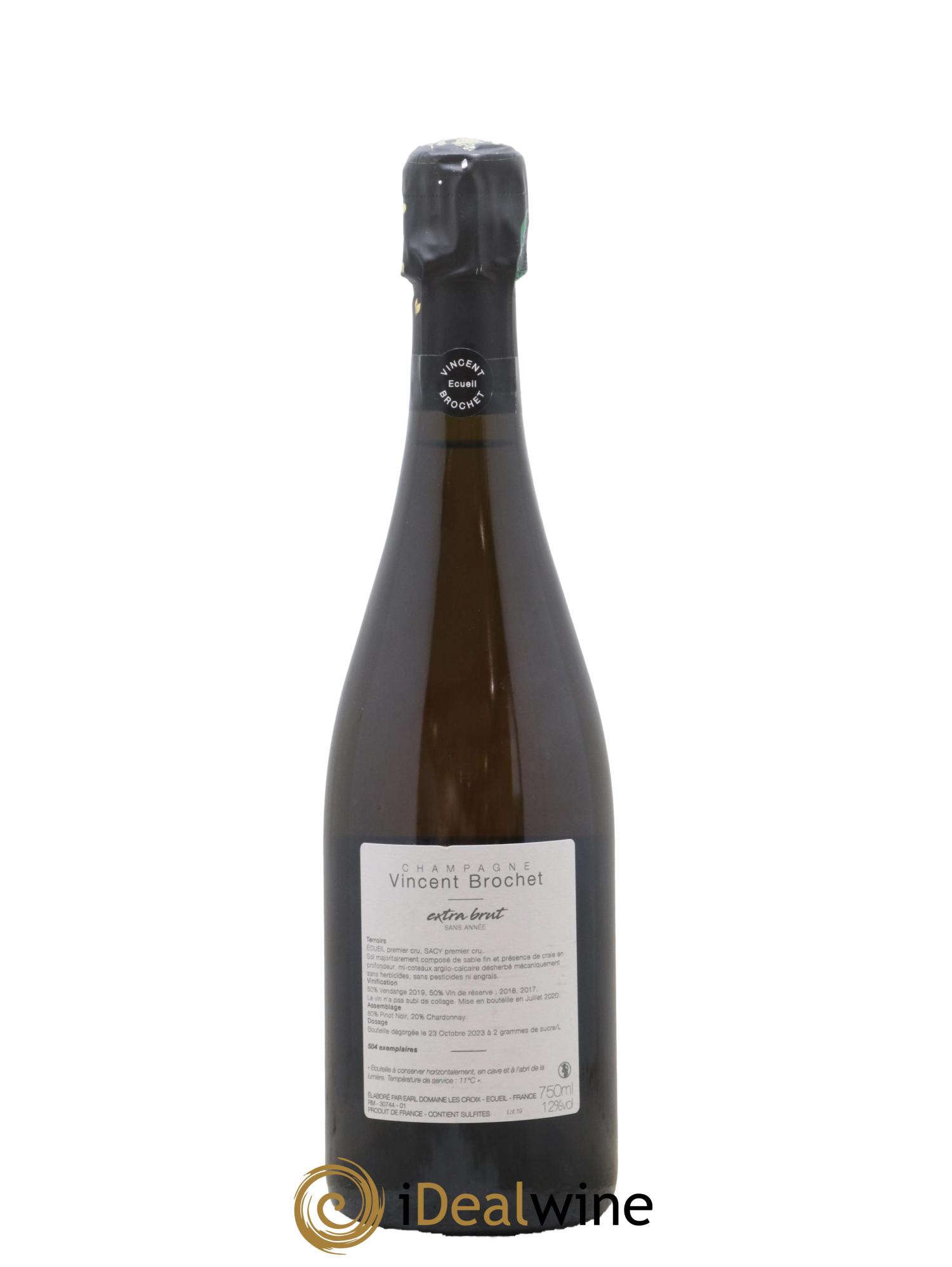Champagne Extra-Brut Vincent Brochet - Lot de 1 bouteille - 1