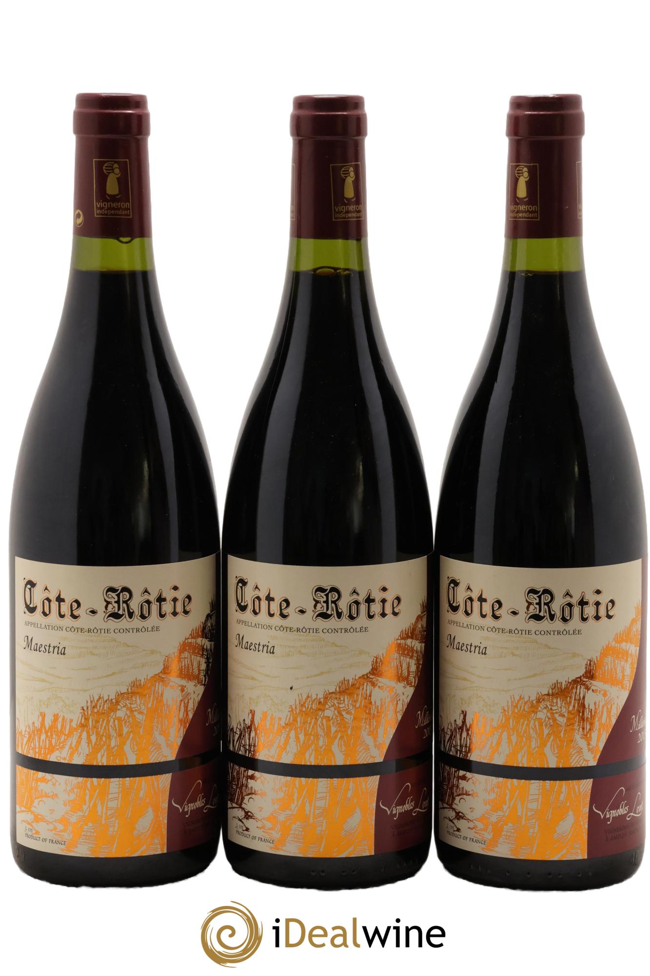 Côte-Rôtie Maestria Vignobles Levet 2015 - Lot de 3 bouteilles - 0