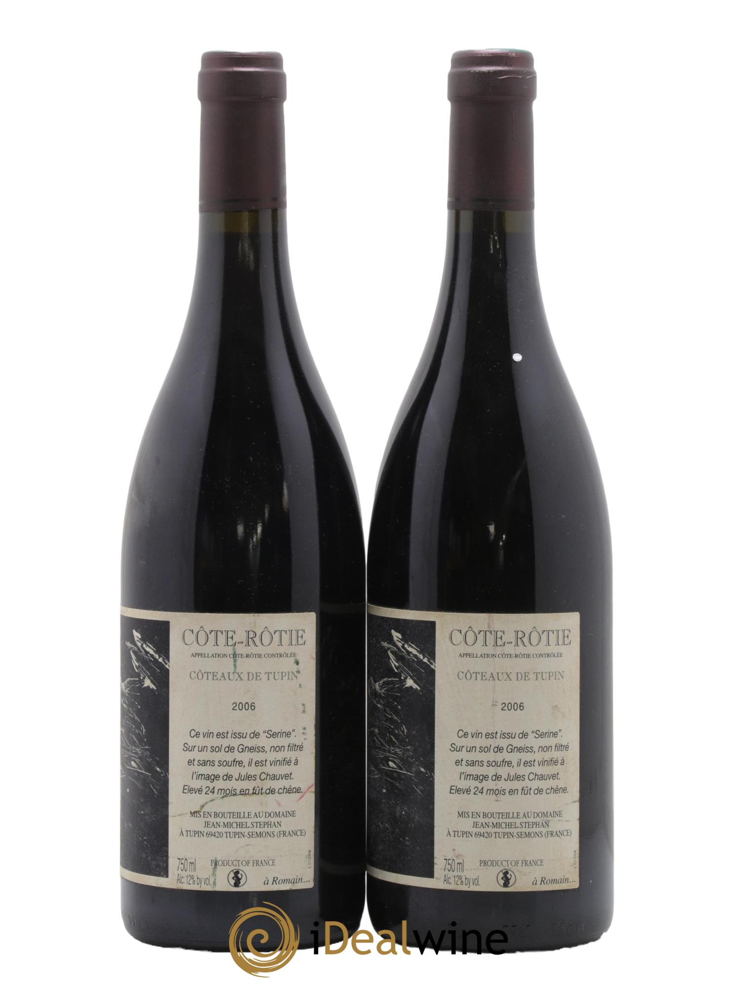Côte-Rôtie Coteaux de Tupin Jean-Michel Stephan 2006 - Lotto di 2 bottiglie - 1