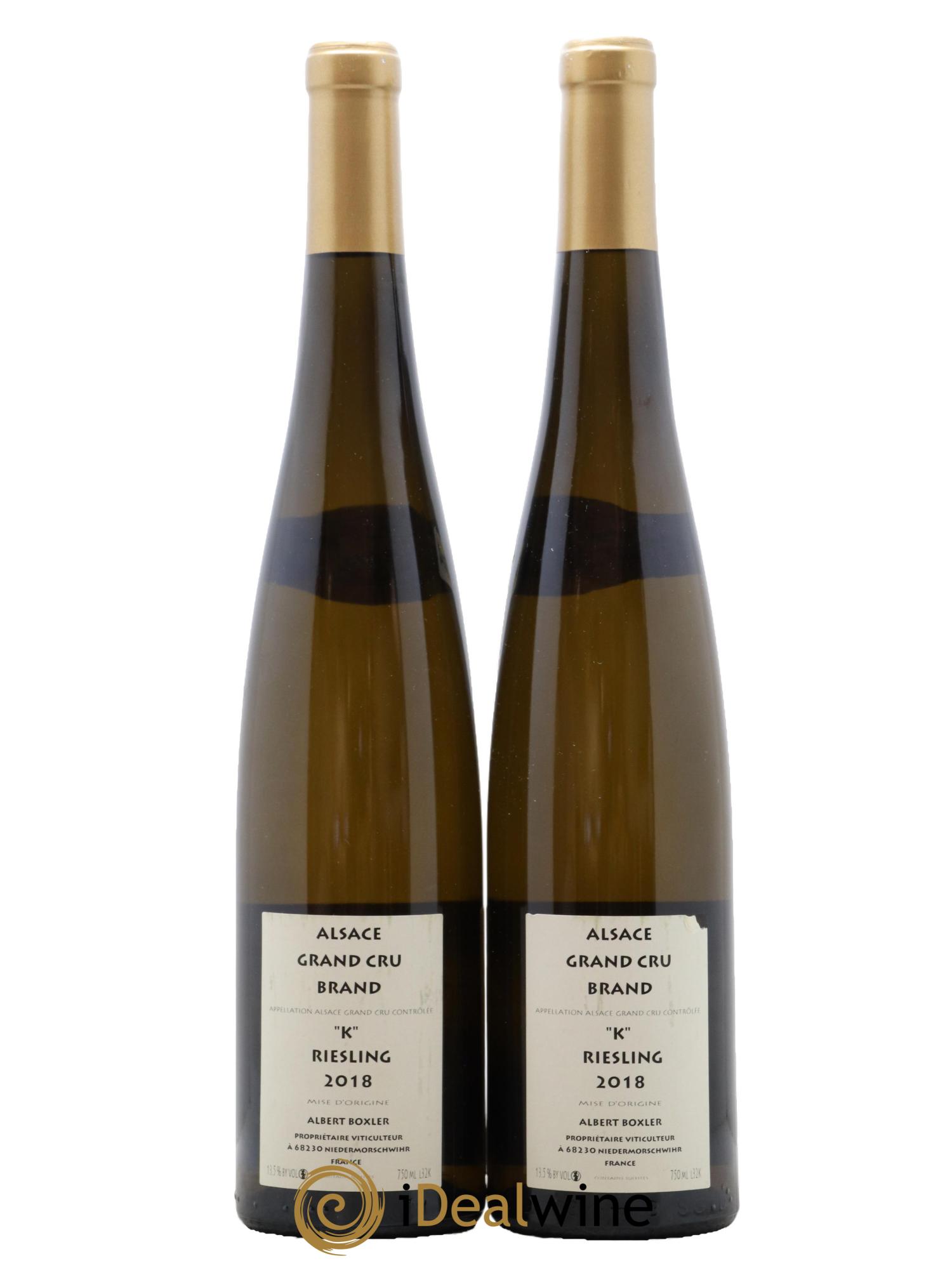 Alsace Riesling Grand Cru Brand K Albert Boxler 2018 - Lot de 2 bouteilles - 1