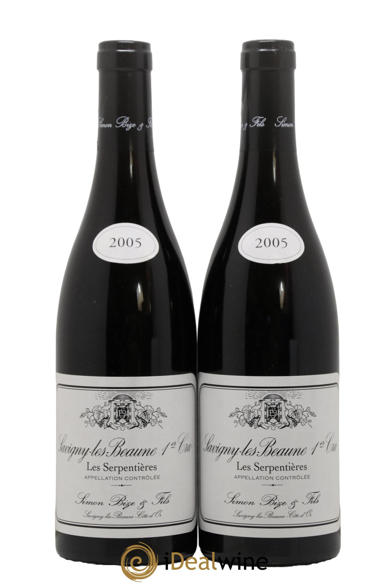 Savigny-lès-Beaune 1er Cru Les Serpentières Simon Bize & Fils 2005 - Lot of 2 bottles - 0