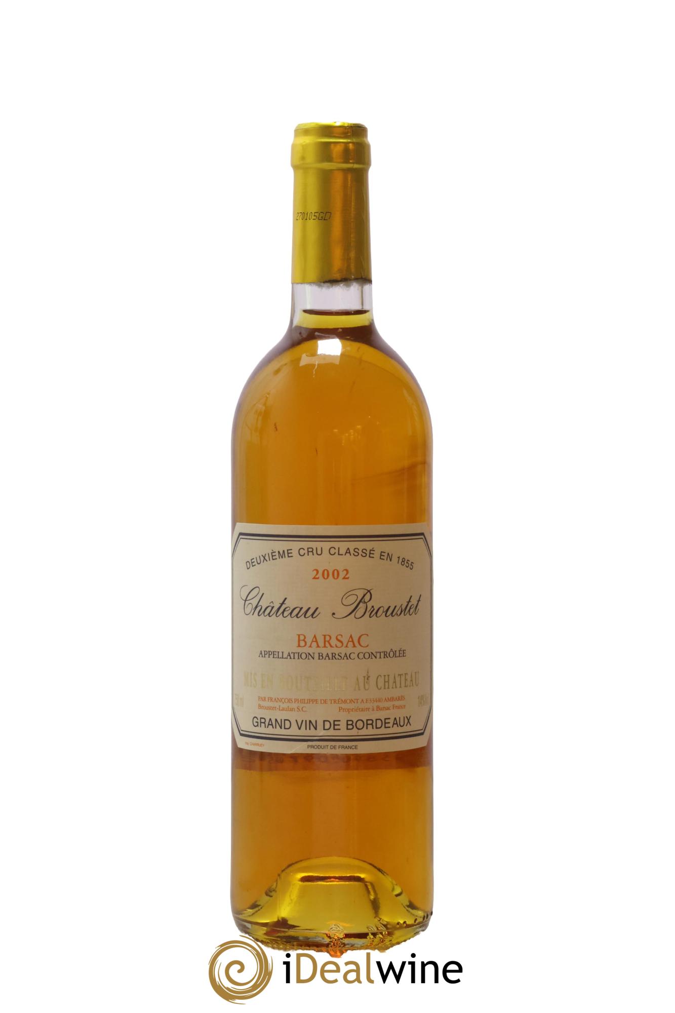 Château Broustet 2ème Grand Cru Classé 2002 - Lot of 1 bottle - 0