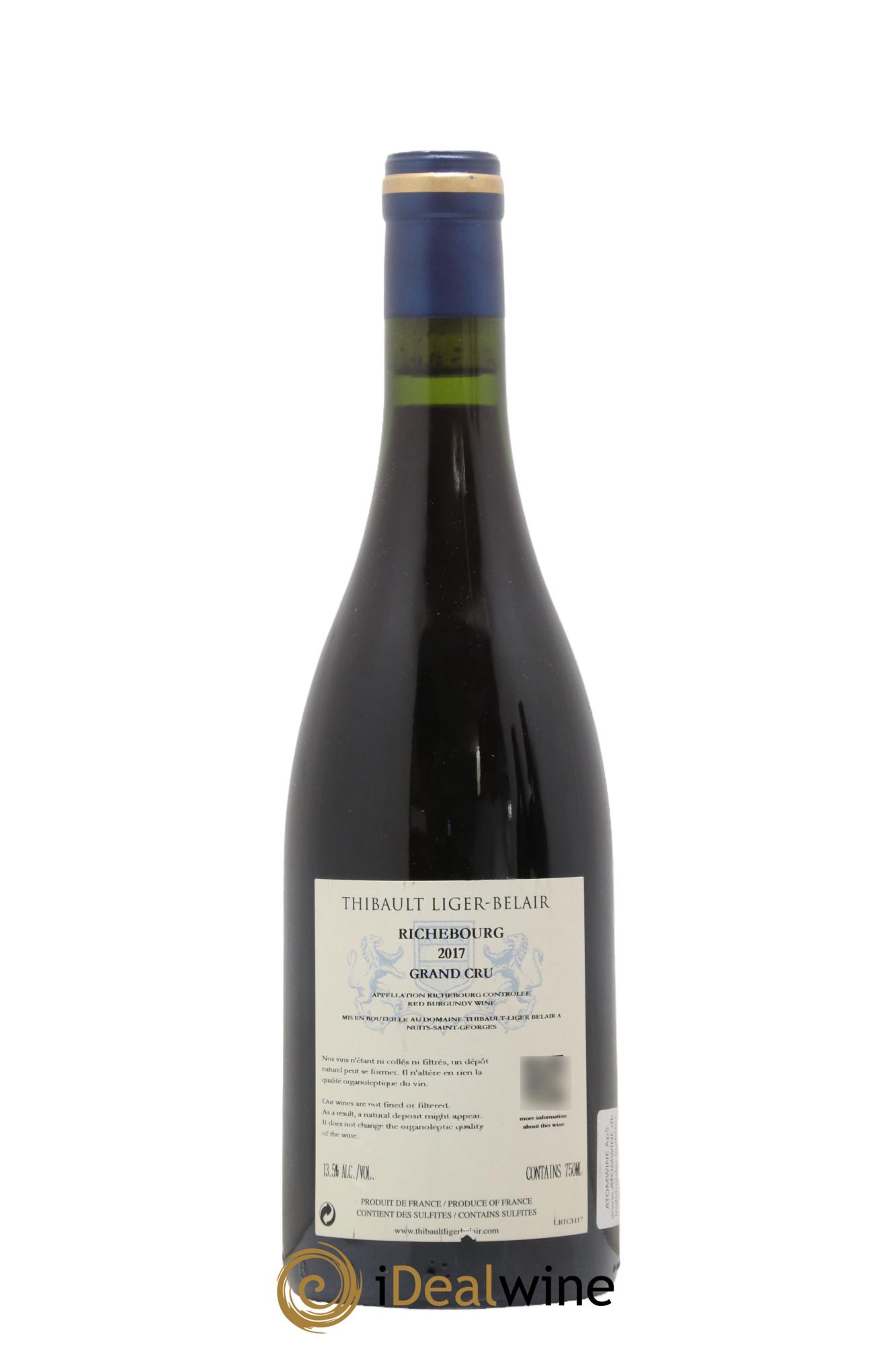 Richebourg Grand Cru Thibault Liger-Belair 2017 - Lot de 1 bouteille - 1