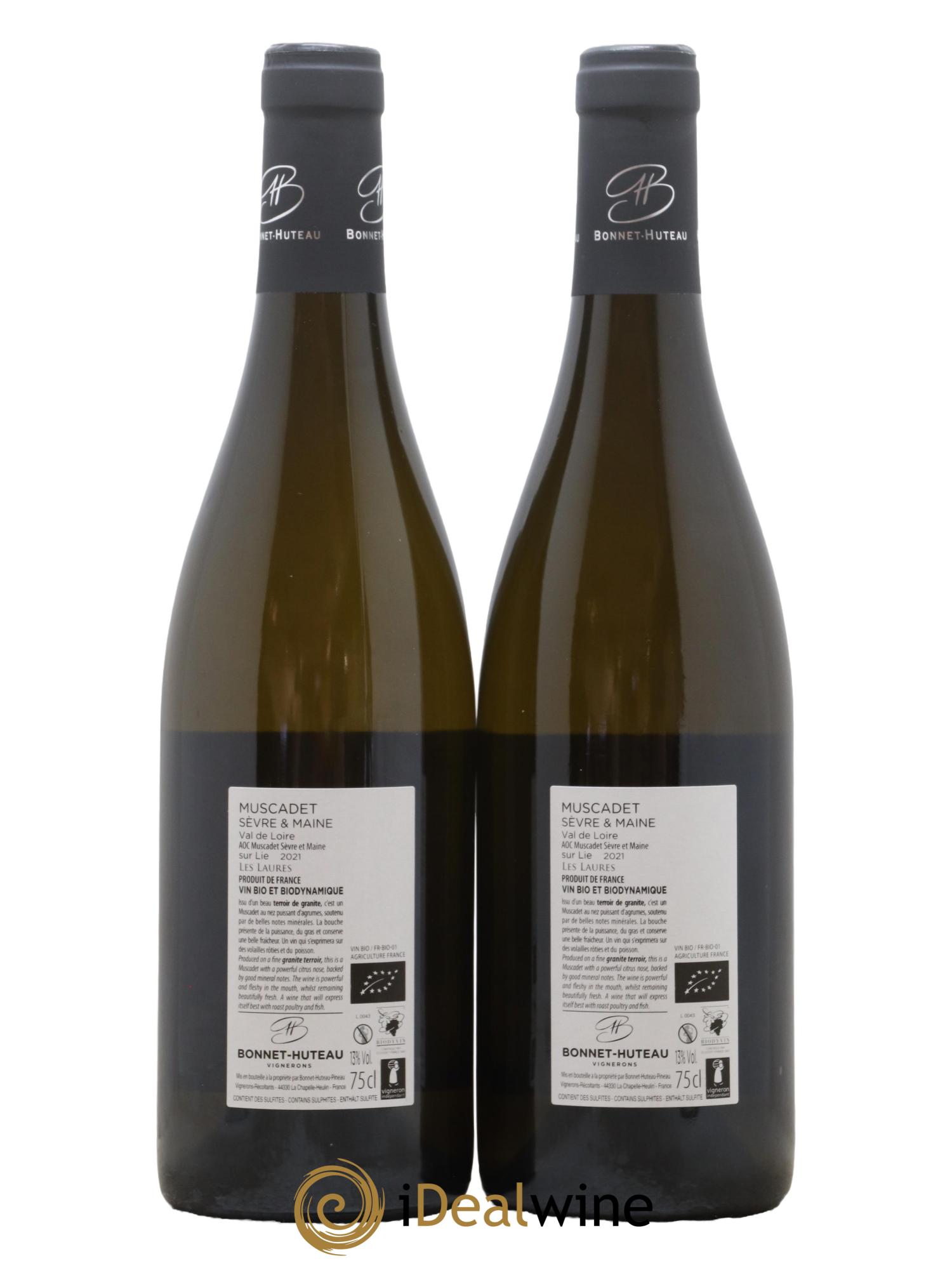 Muscadet-Sèvre-et-Maine Les Laures Bonnet-Huteau 2021 - Lot de 2 bouteilles - 1