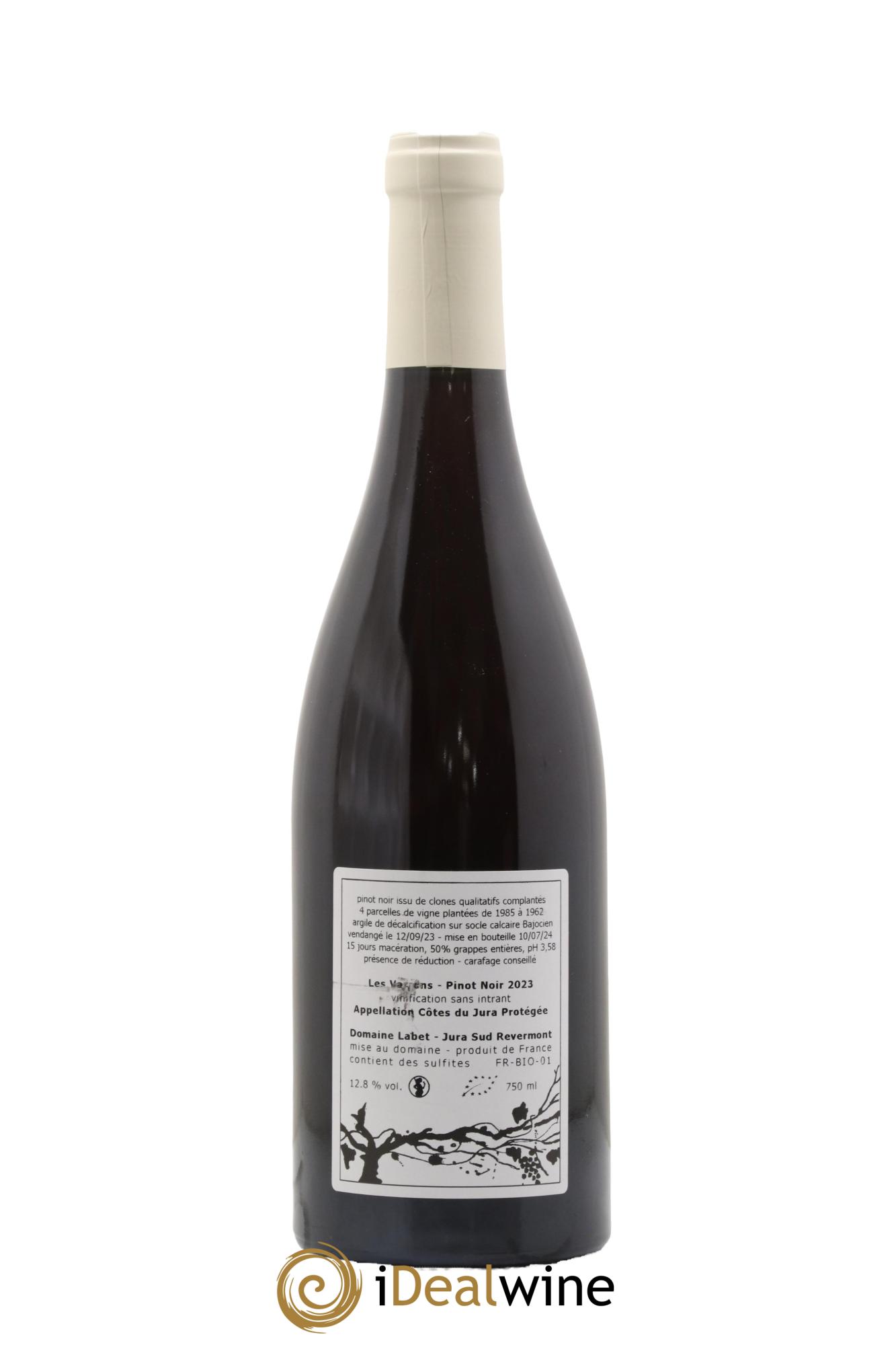 Côtes du Jura Pinot Noir Les Varrons Sélection Massale Romain - Julien - Charline Labet 2023 - Lot de 1 bouteille - 1
