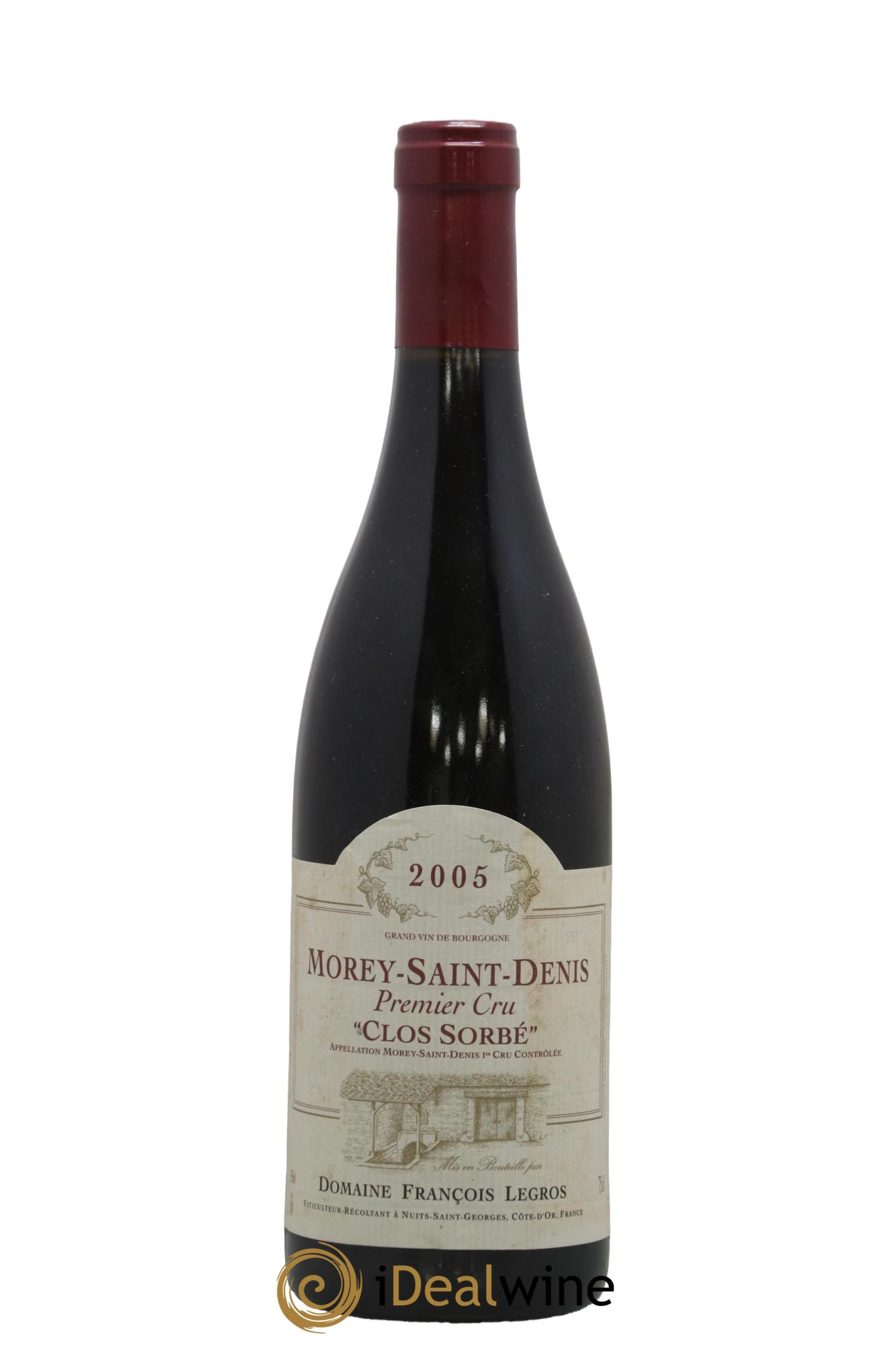 Morey Saint-Denis 1er Cru Clos Sorbé François Legros 2005 - Lot de 1 bouteille - 0