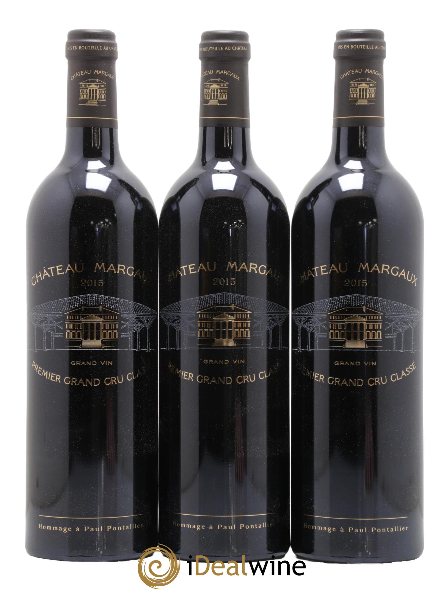 Château Margaux 1er Grand Cru Classé 2015 - Lot de 3 bouteilles - 0