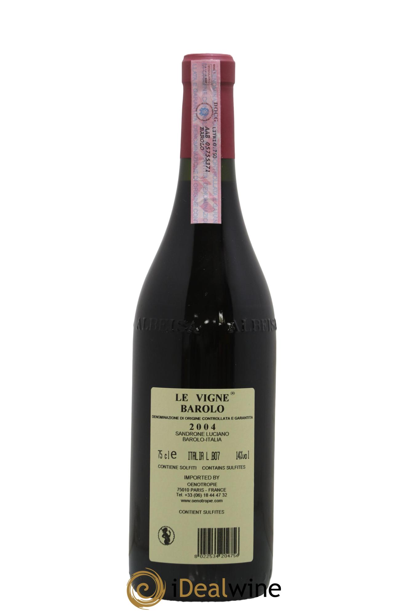 Barolo DOCG Le Vigne Luciano Sandrone 2004 - Lot of 1 bottle - 1