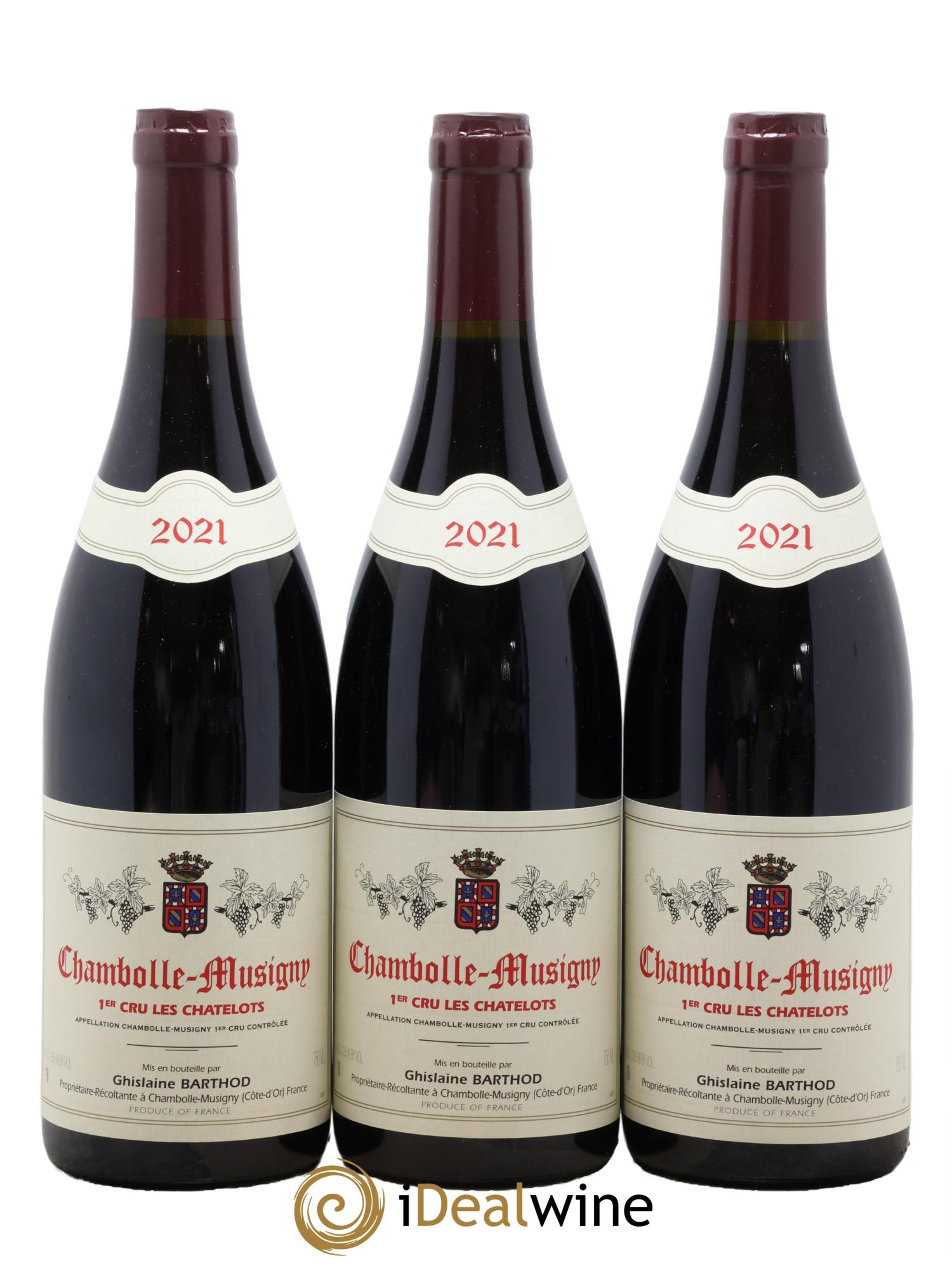 Chambolle-Musigny 1er Cru Les Chatelots Ghislaine Barthod 2021 - Lotto di 3 bottiglie - 0