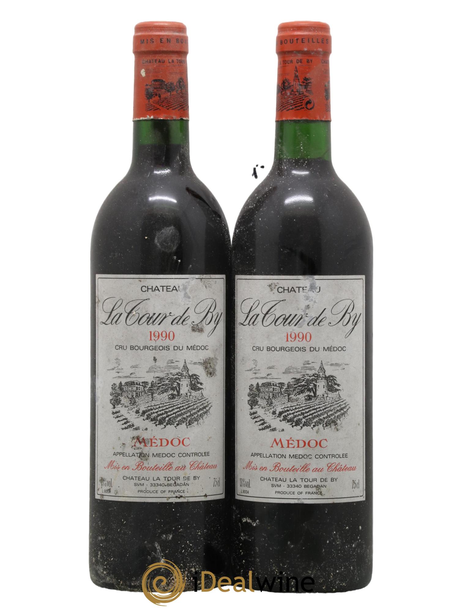 Château La Tour de By Cru Bourgeois 1990 - Lot de 2 bouteilles - 0