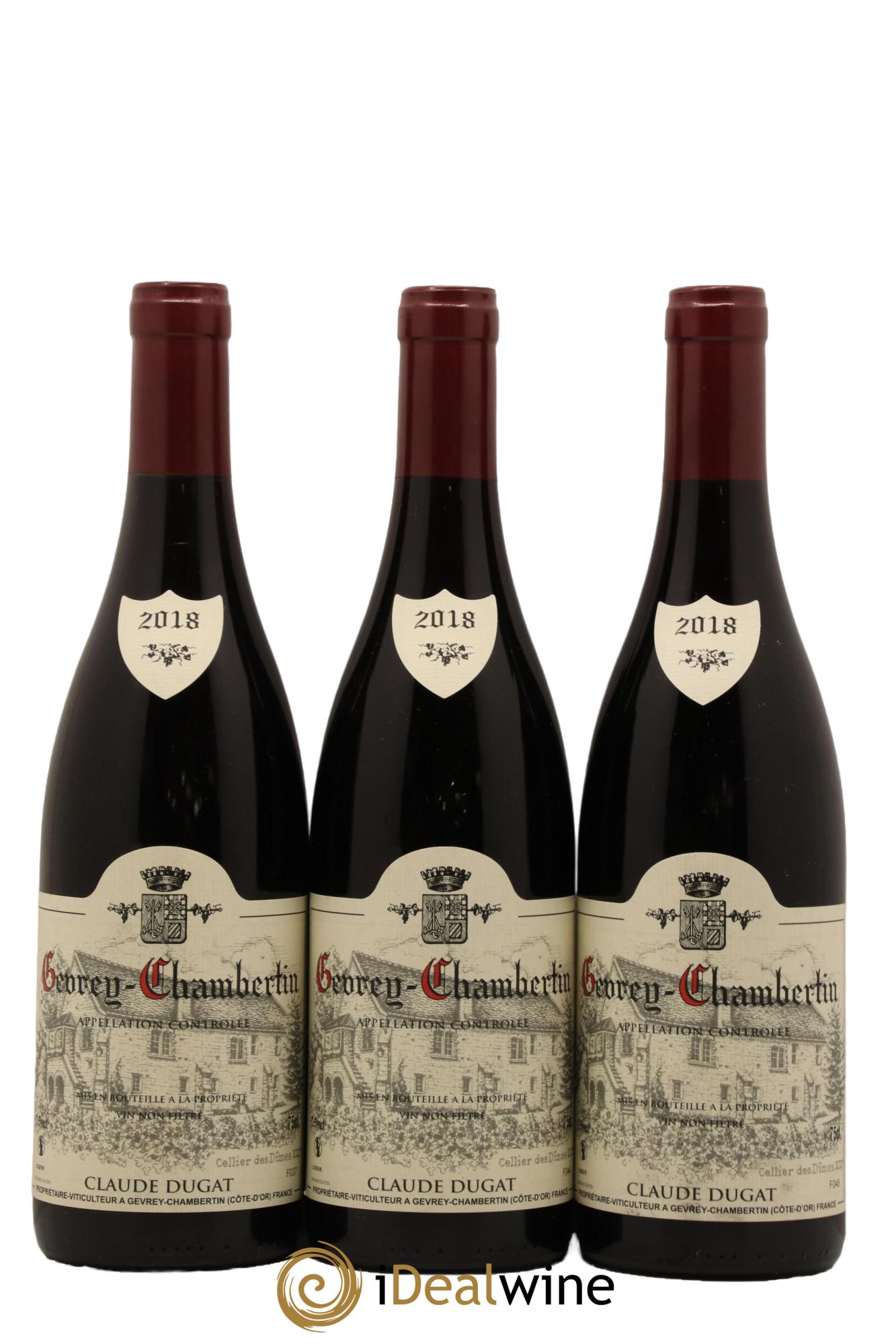 Gevrey-Chambertin Claude Dugat 2018 - Lot de 3 bouteilles - 0