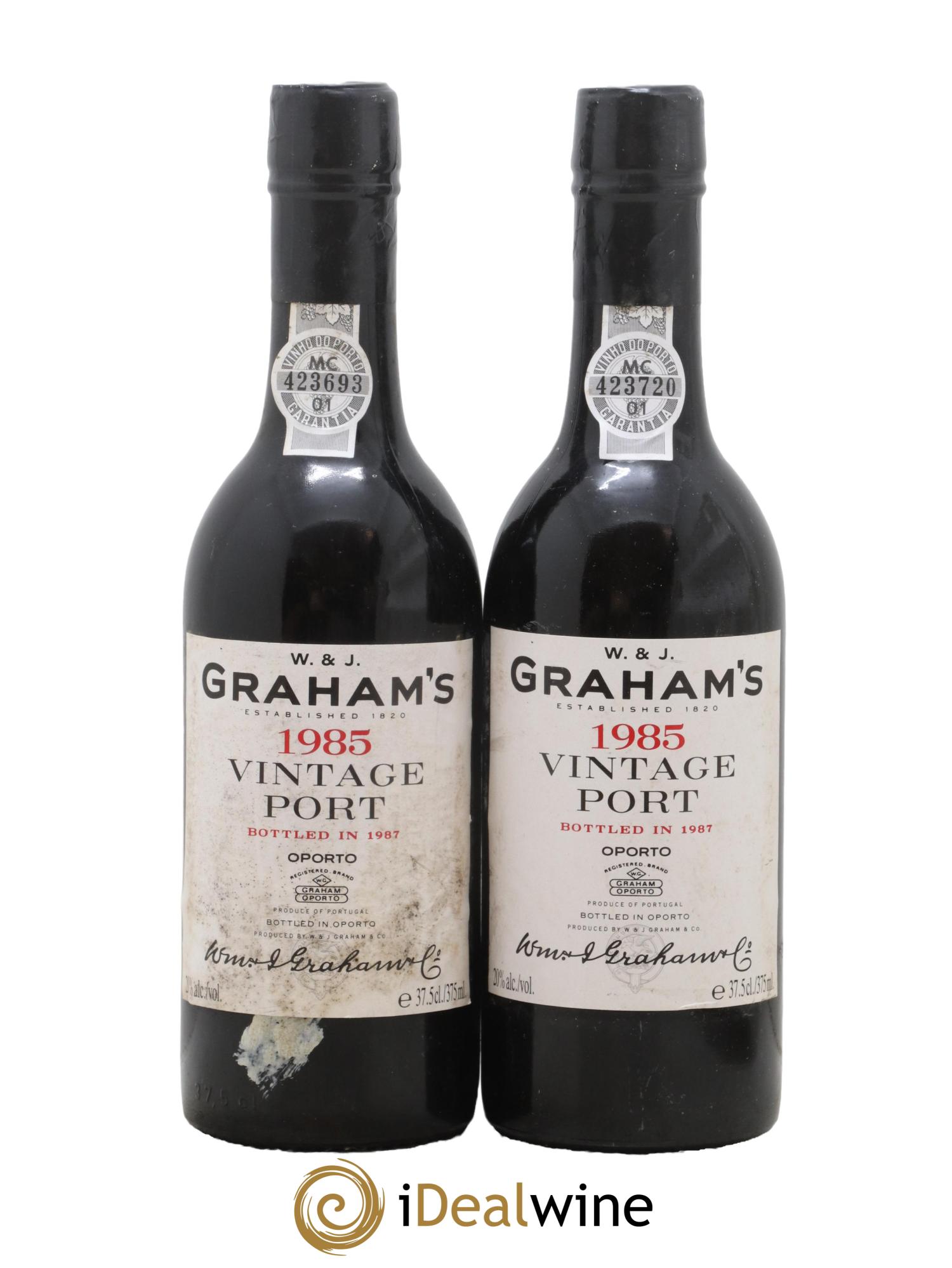 Porto W&J Graham' Vintage 1985 - Lot de 2 demi bouteilles - 0