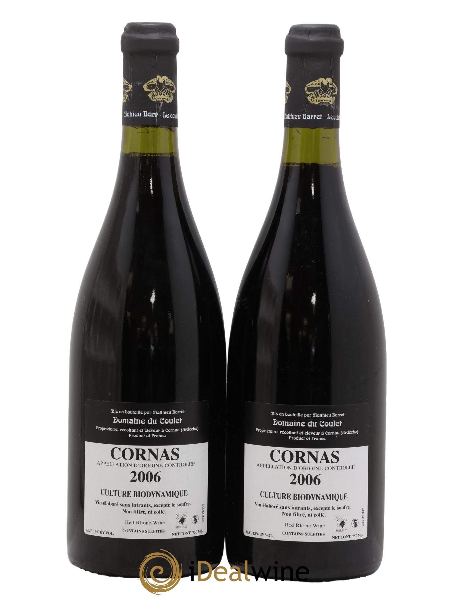 Cornas Les Terrasses du Serre Coulet (Domaine du) - Matthieu Barret 2006 - Lot de 2 bouteilles - 1