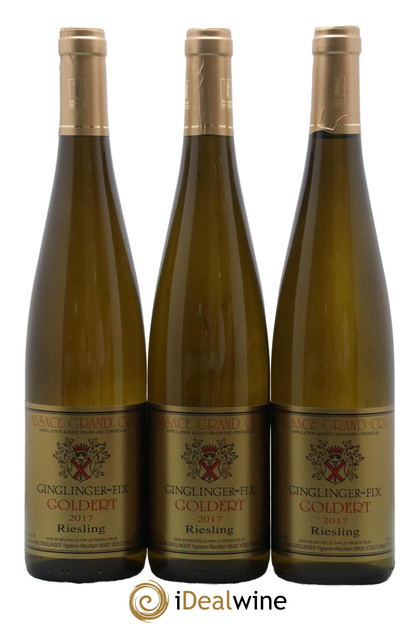 Alsace Grand Cru Riesling Ginglinger-Fix Goldert 2017 - Posten von 3 Flaschen - 0