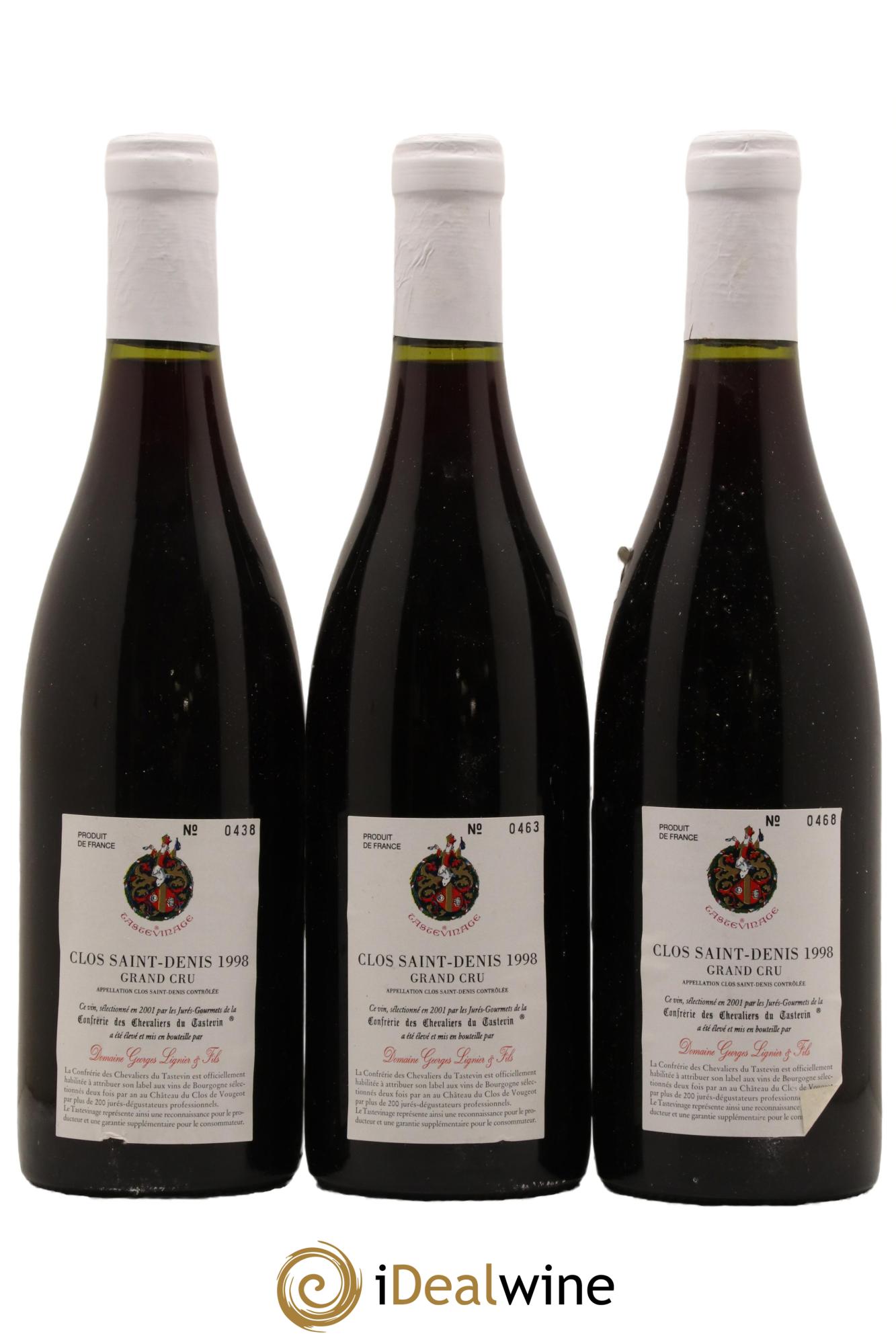 Clos Saint-Denis Grand Cru Georges Lignier (Domaine) 1998 - Lot de 3 bouteilles - 1