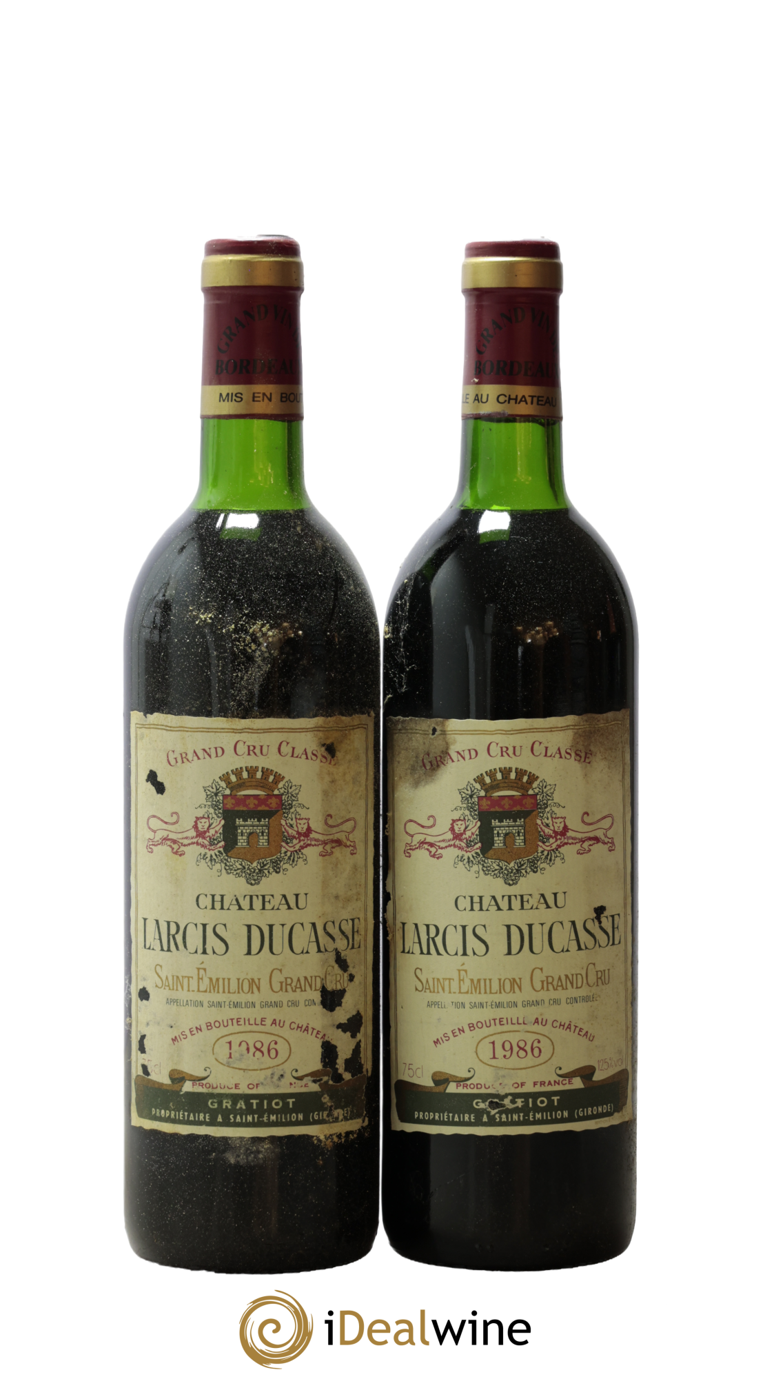Château Larcis Ducasse 1er Grand Cru Classé B 1986 - Lot of 2 bottles - 0