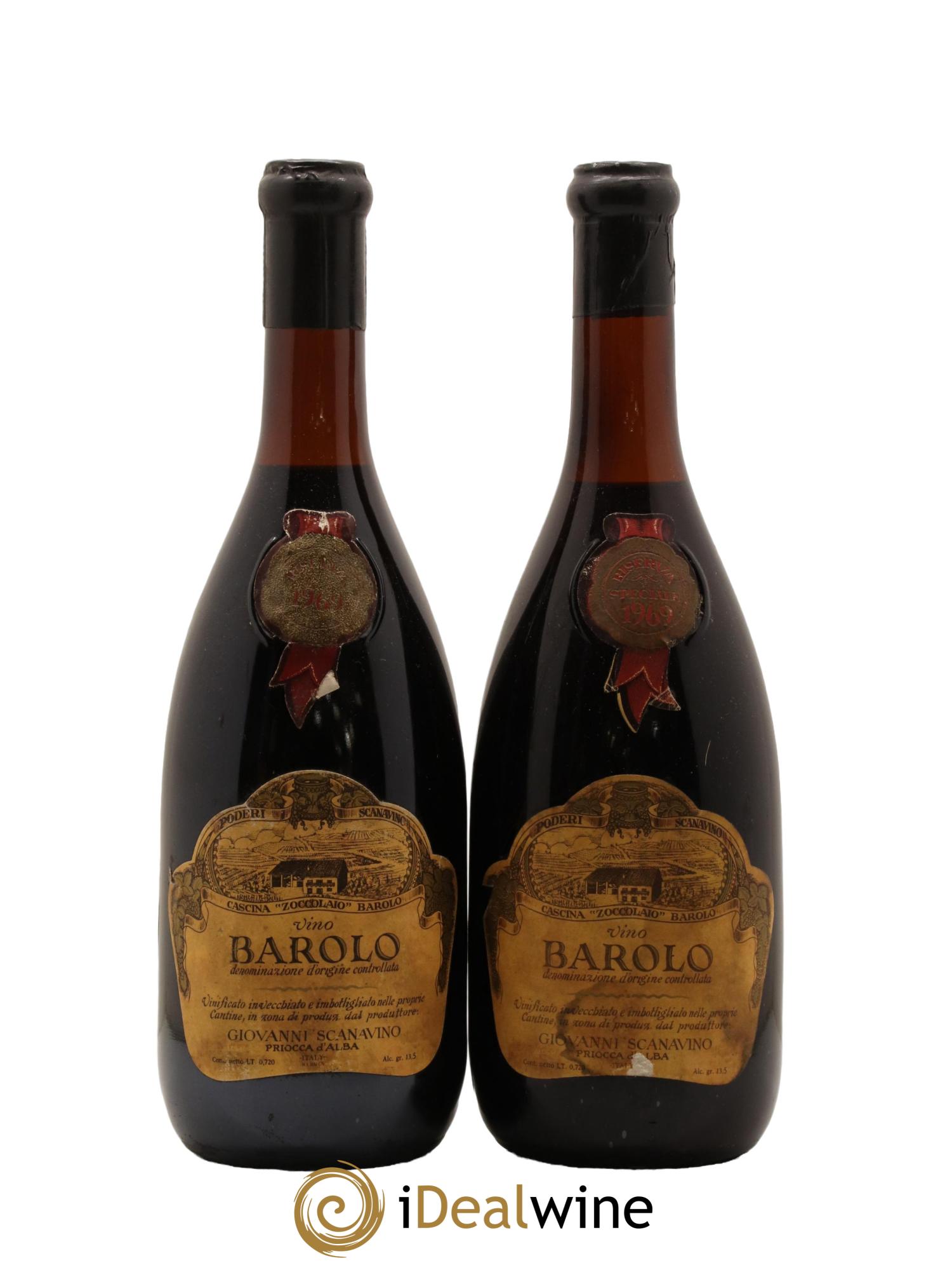 Barolo Scanavino 1969 - Lot de 2 bouteilles - 0