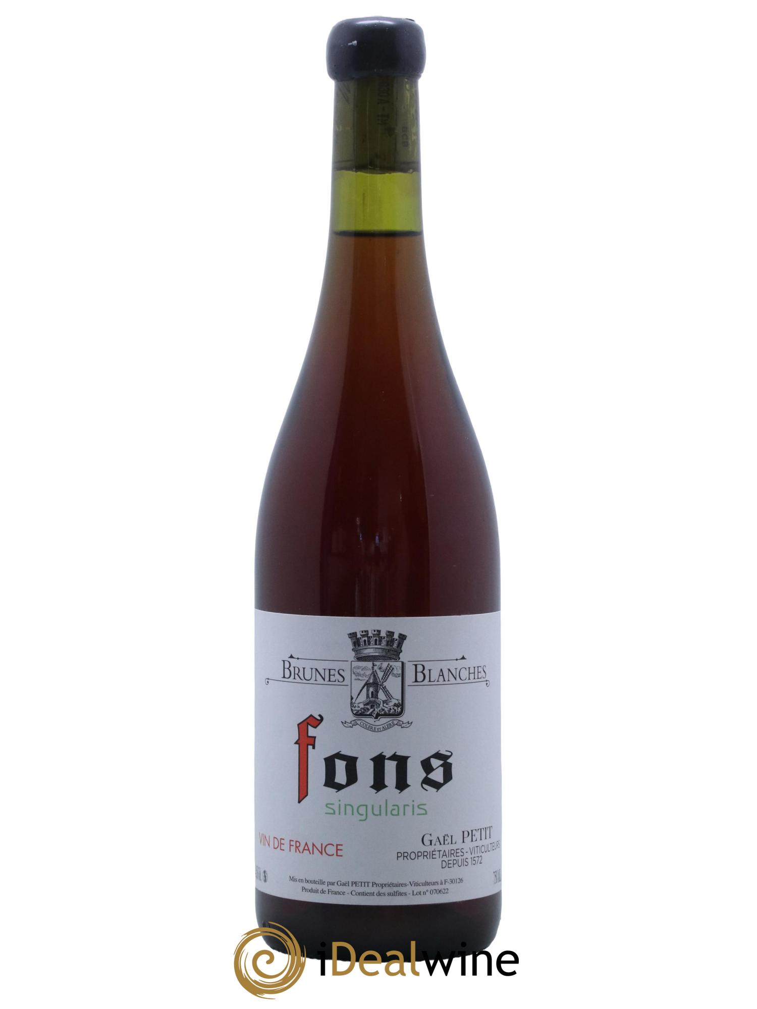 Vin de France Fons Singularis Gael Petit 2022 - Lot de 1 bouteille - 0