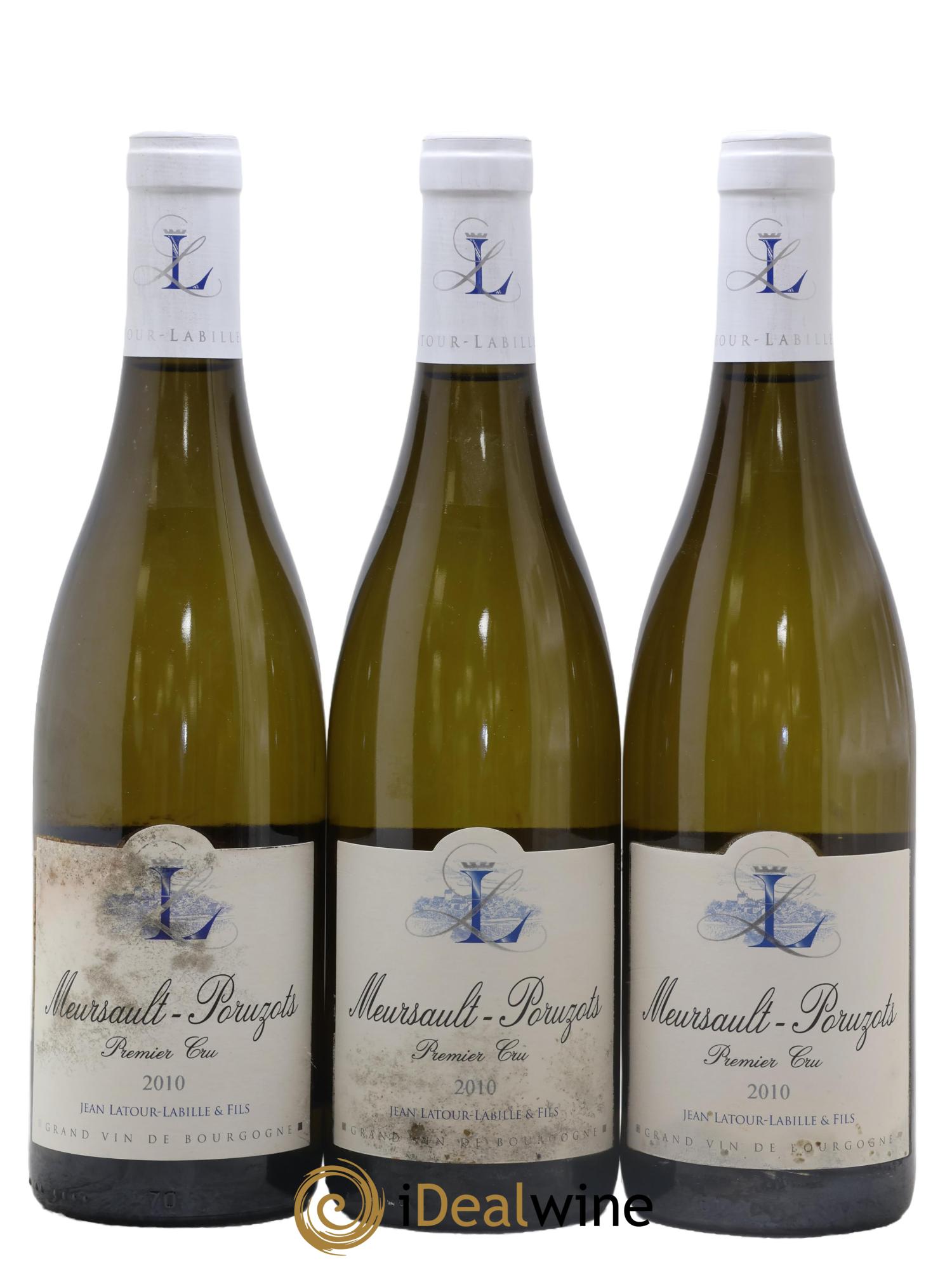 Meursault 1er Cru Poruzots Latour-Labille 2010 - Lot de 3 bouteilles - 0