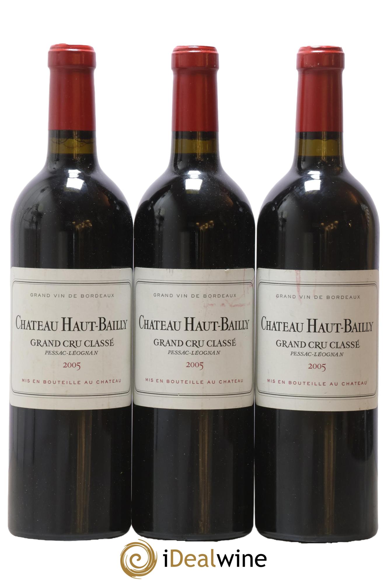 Château Haut-Bailly Cru Classé de Graves 2005 - Lot de 3 bouteilles - 0