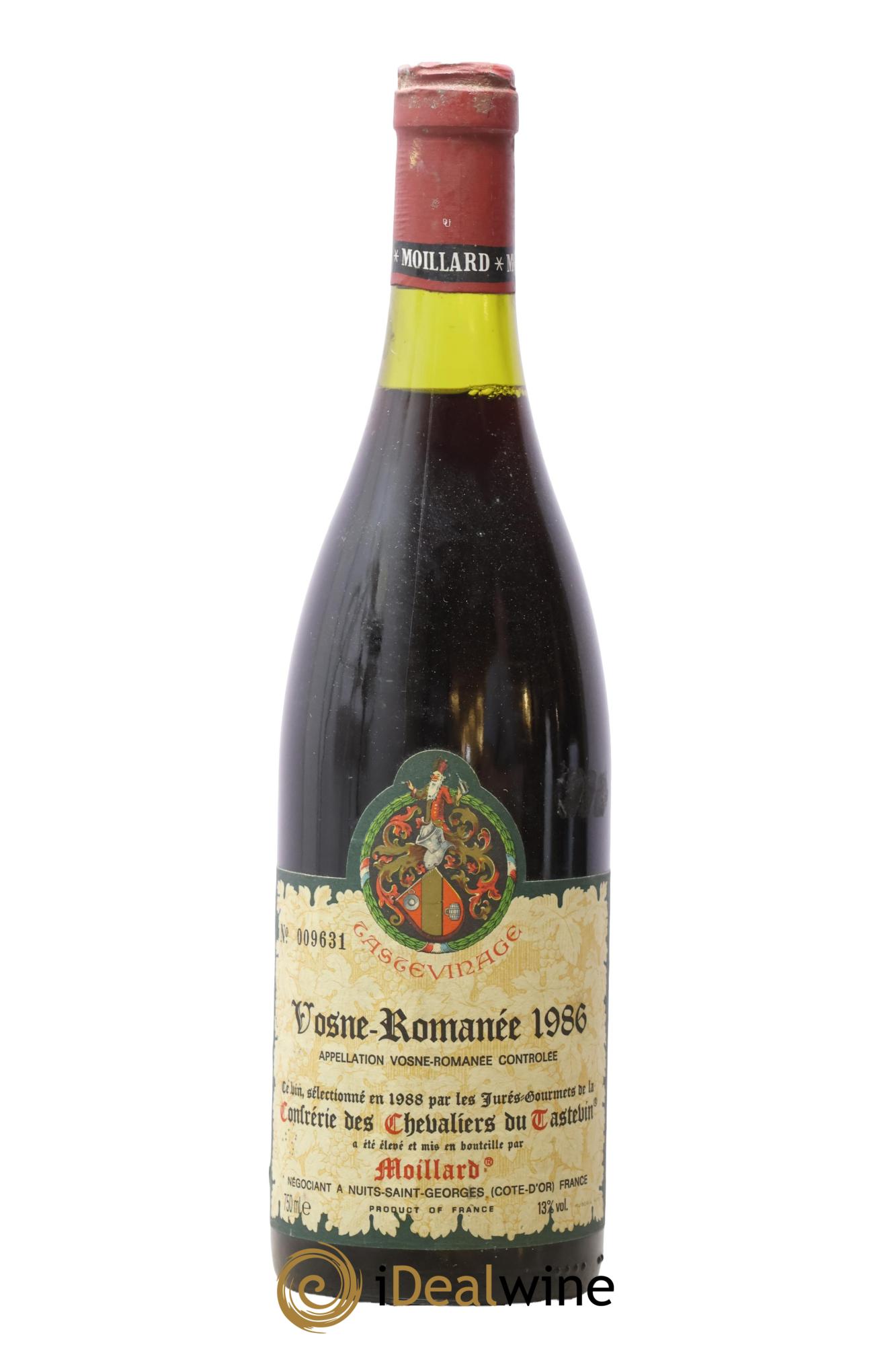 Vosne-Romanée Confrérie des Chevaliers du Tastevin Moillard 1986 - Lot de 1 bouteille - 0