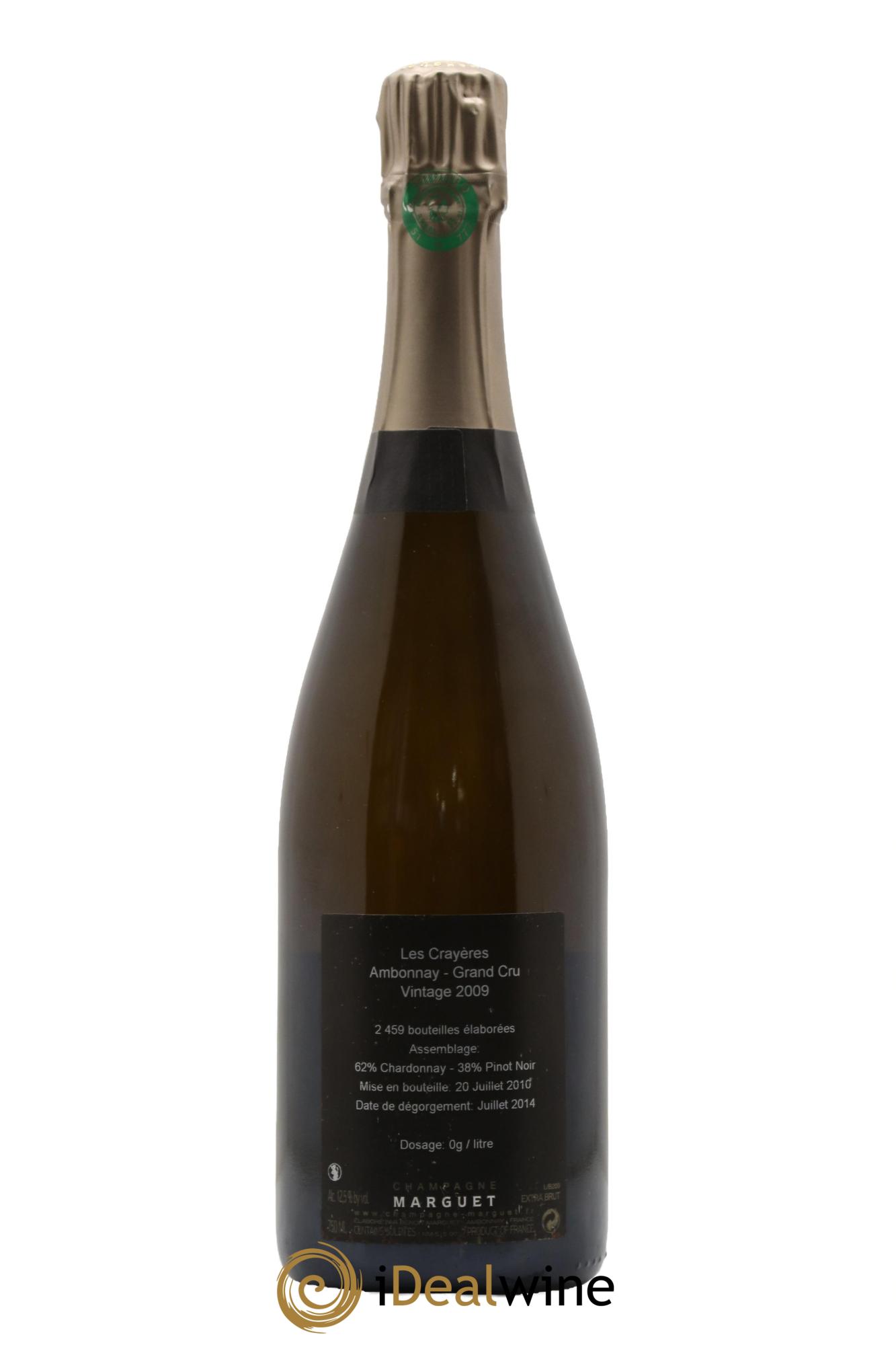 Les Crayères Grand Cru Brut Nature Marguet 2009 - Lot of 1 bottle - 1