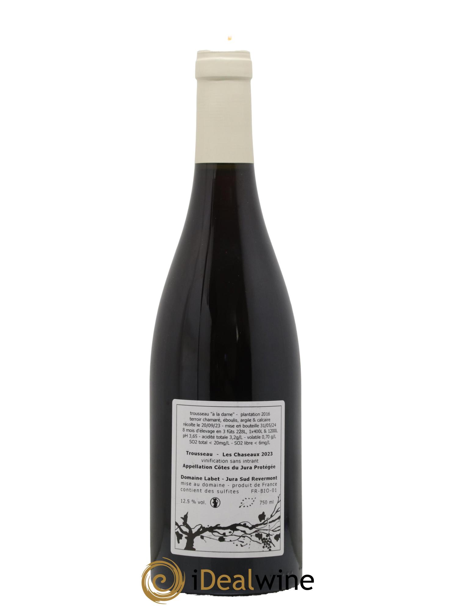Côtes du Jura Trousseau Les Chaseaux Romain - Julien - Charline Labet 2023 - Lot de 1 bouteille - 1